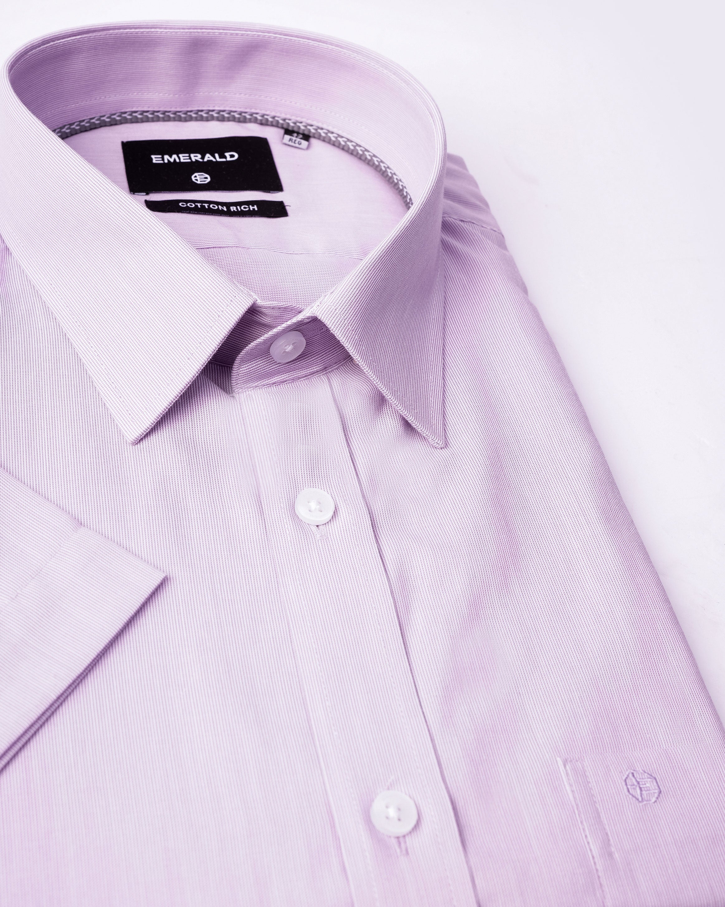 EMERALD CORPORATE REGULAR FIT PIQUE DOBBY-MEDIUM VIOLET