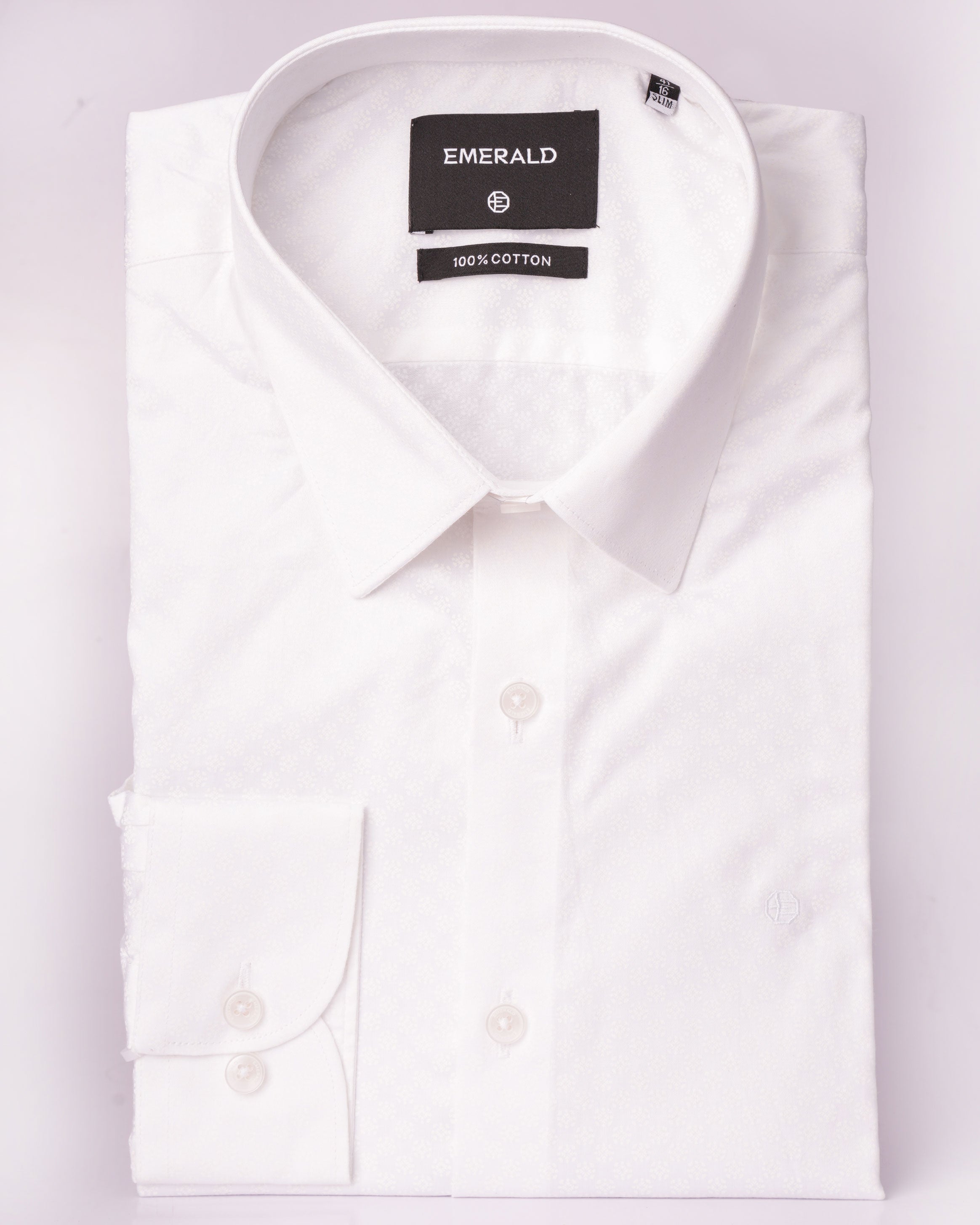 Emerald Formal Dobby Slim Fit - Cloud Cream