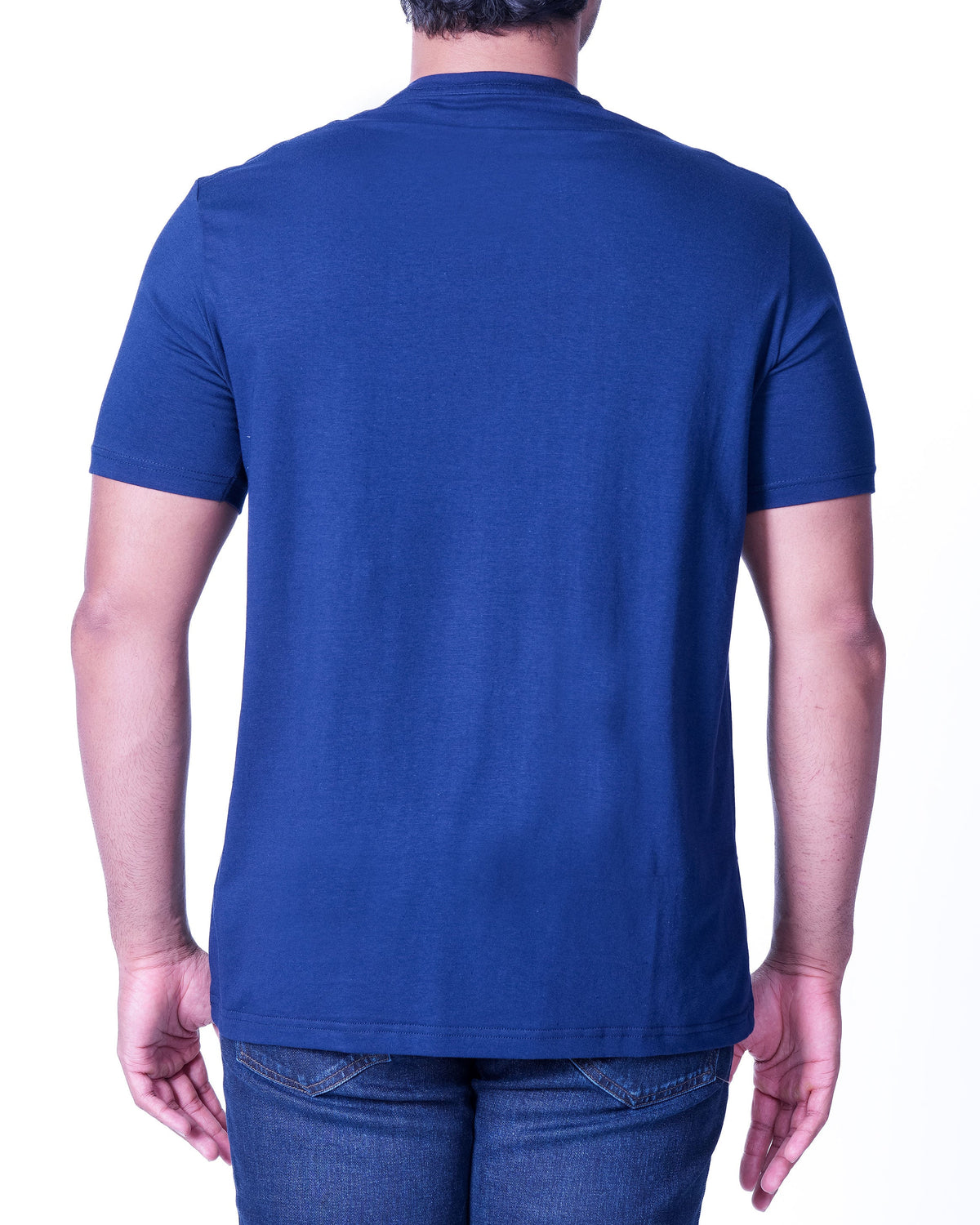 Emerald Crew Neck Plain Slim Fit - Navy