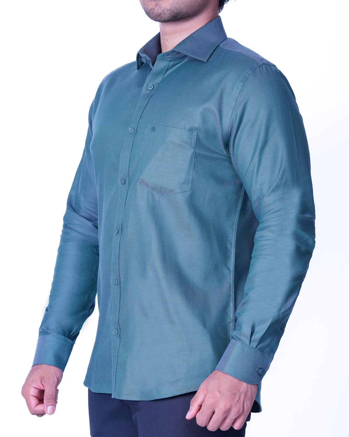 Emerald Evening Dobby Slim Fit - Storm Blue