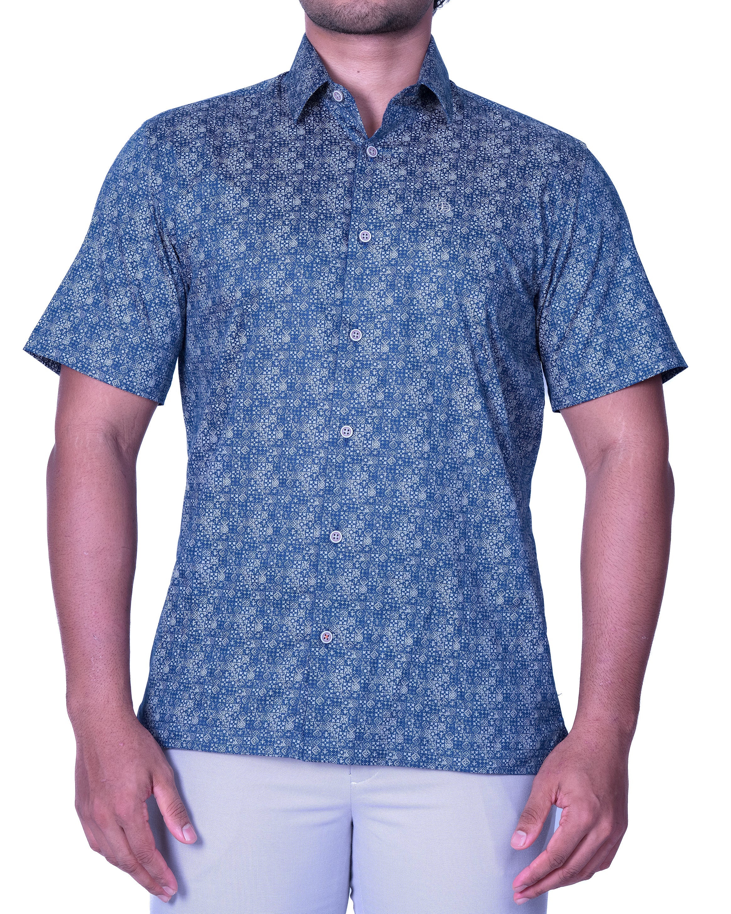 Emerald Casual Printed Regular Fit - Gray Down