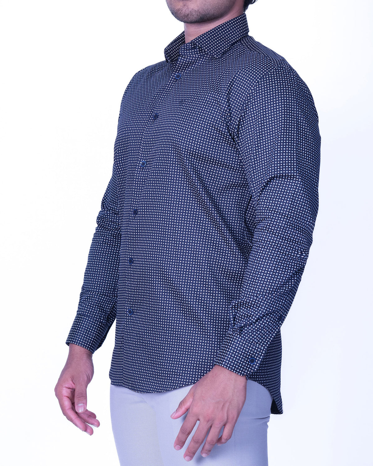 Emerald Evening Printed Regular Fit - Black