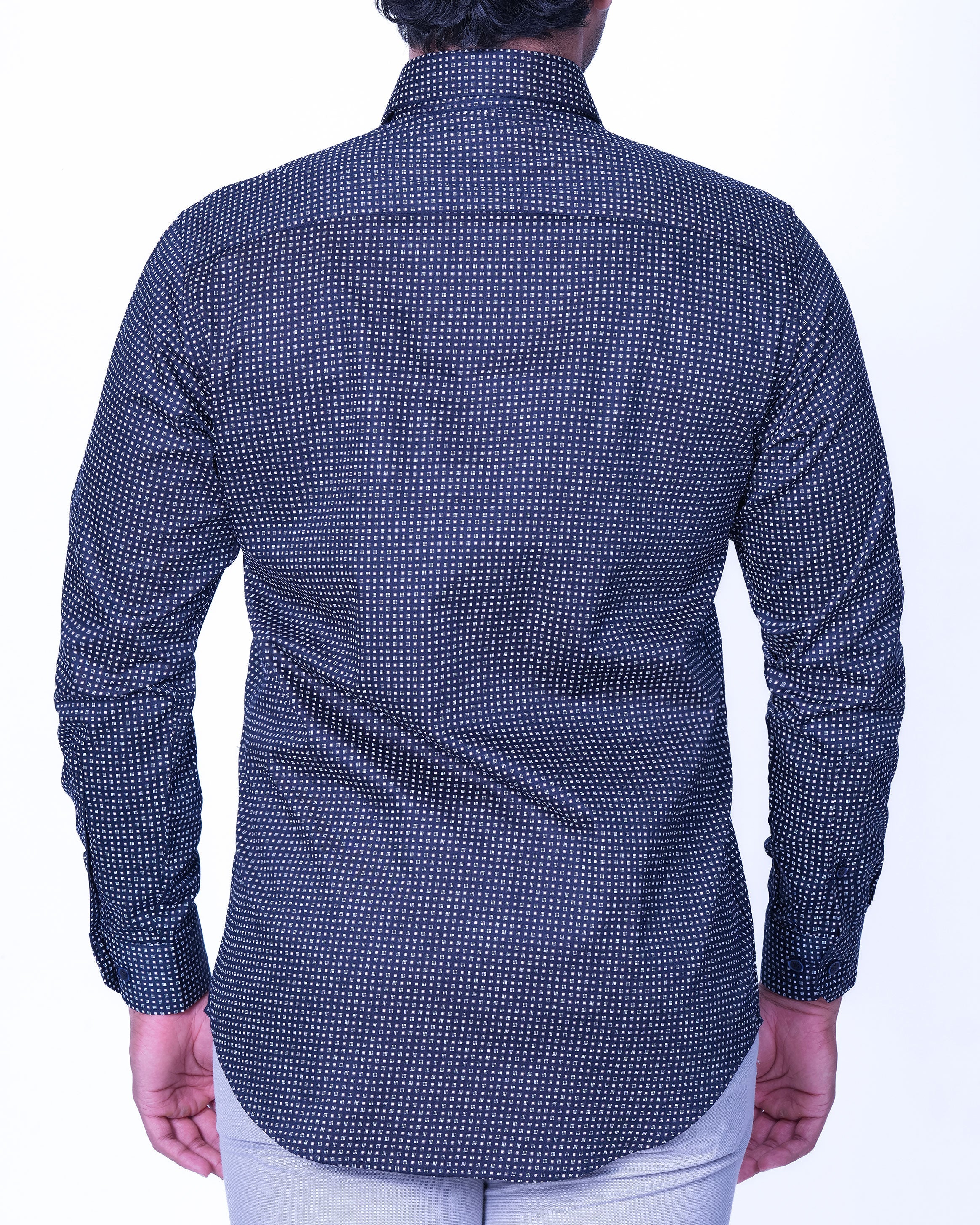 Emerald Evening Printed Regular Fit - Black