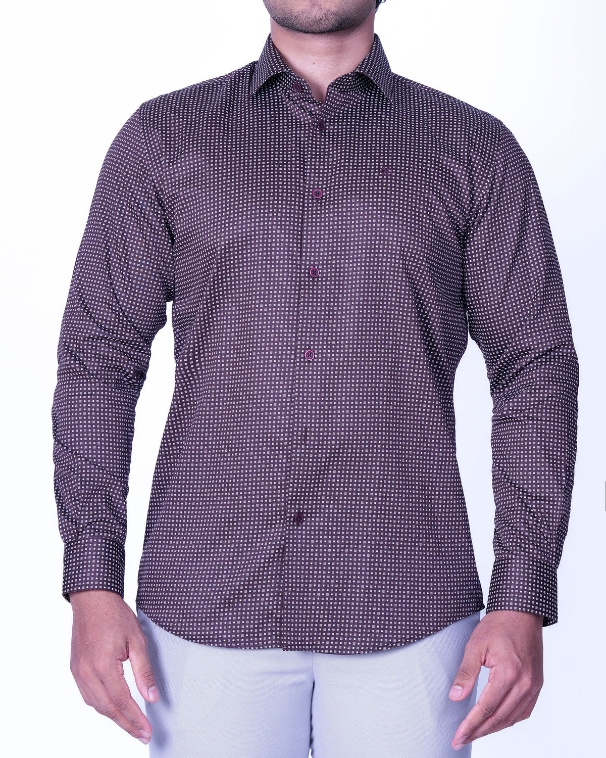 Emerald Evening Printed Regular Fit - Red