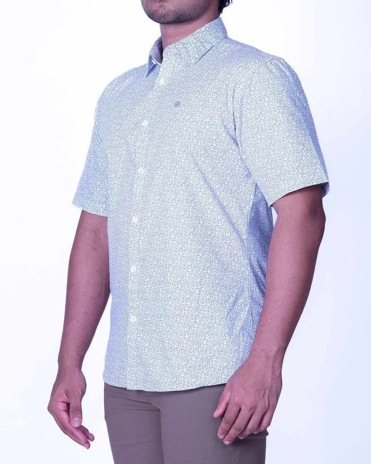 Emerald Casual Printed Slim Fit - Green