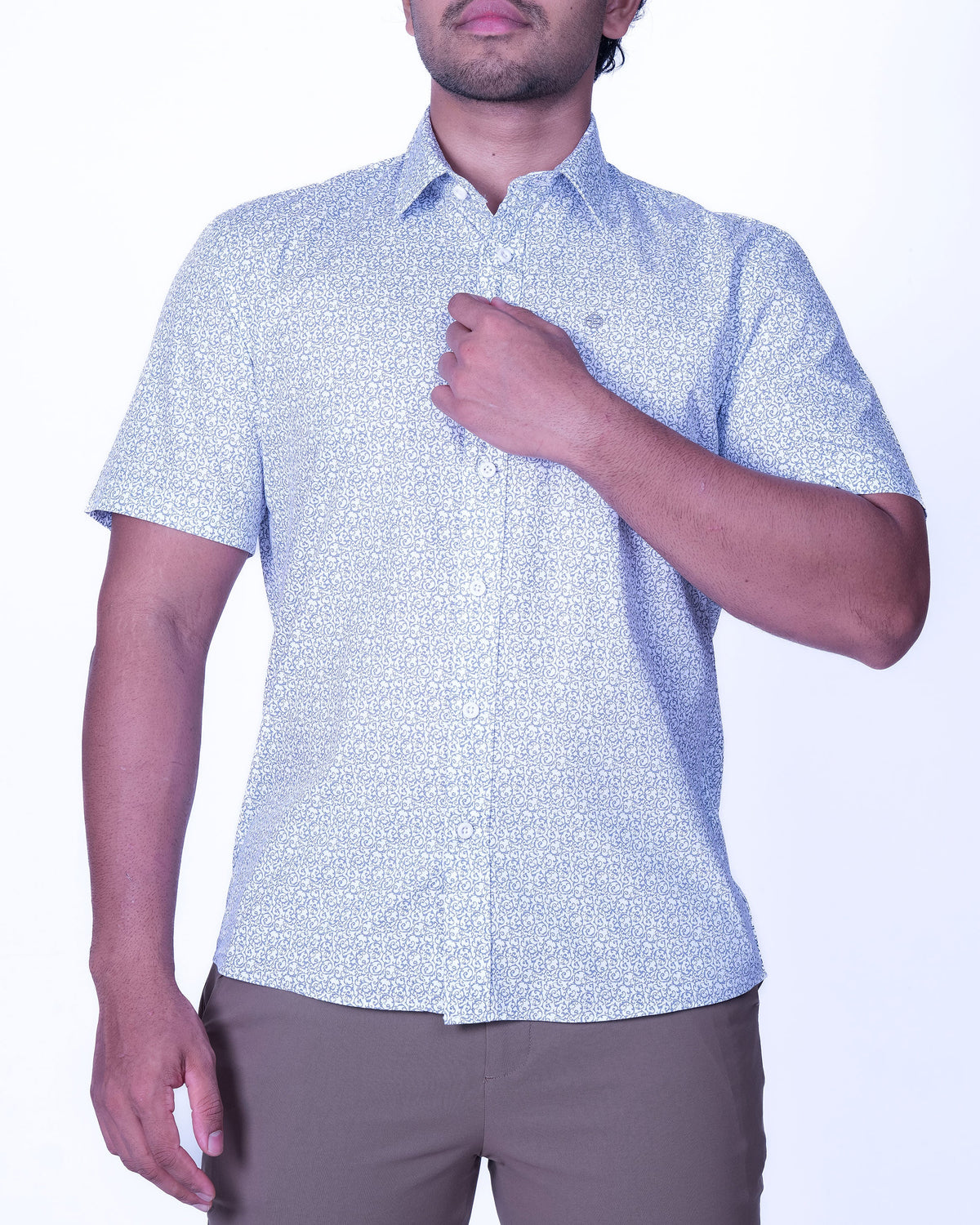 Emerald Casual Printed Regular Fit - Green