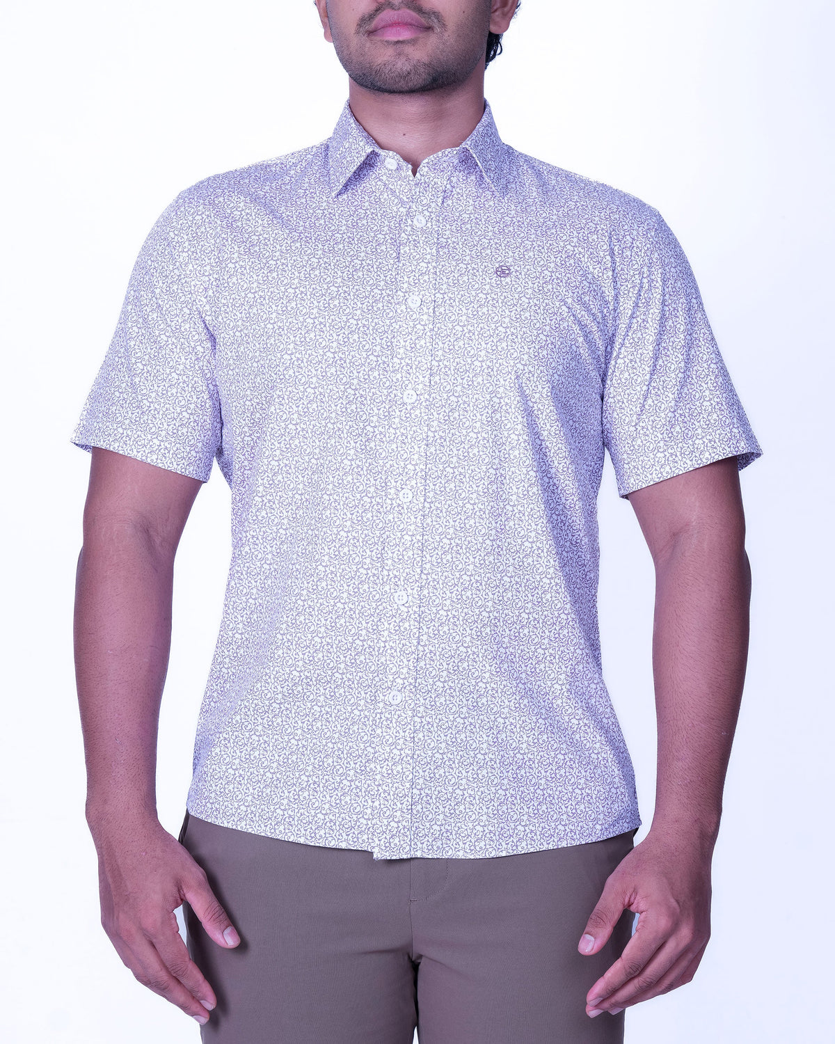 Emerald Casual Printed Regular Fit - Racing Red