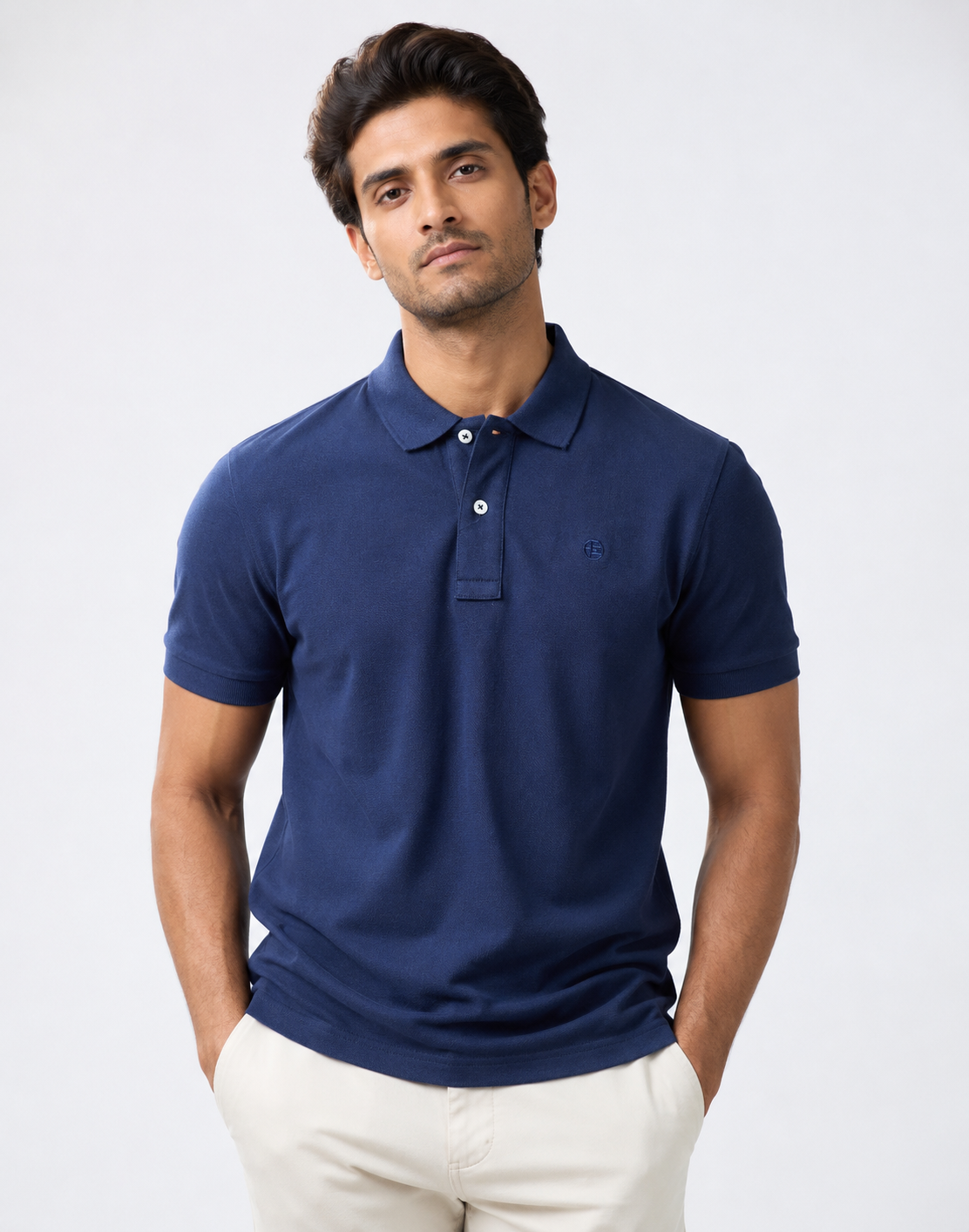 Emerald Polo Slim- Blue Depth