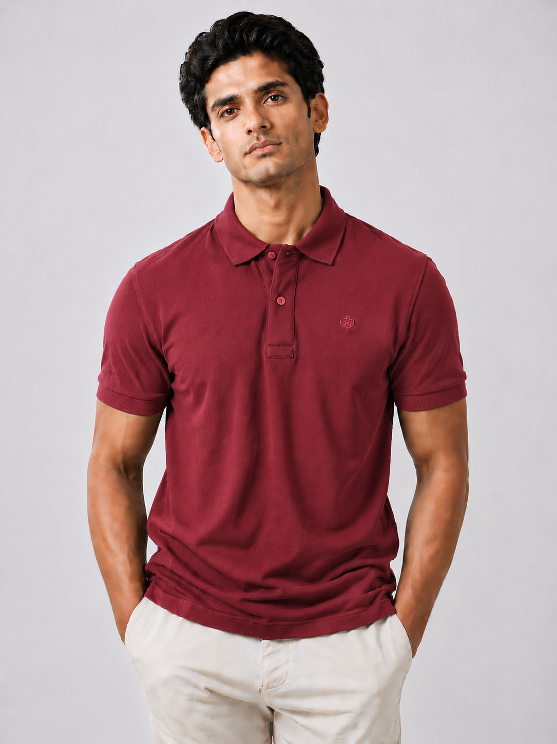 Emerald Polo Slim- Garnet
