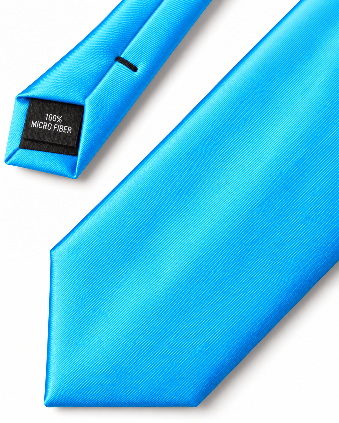 Azure Blue Microfiber Tie