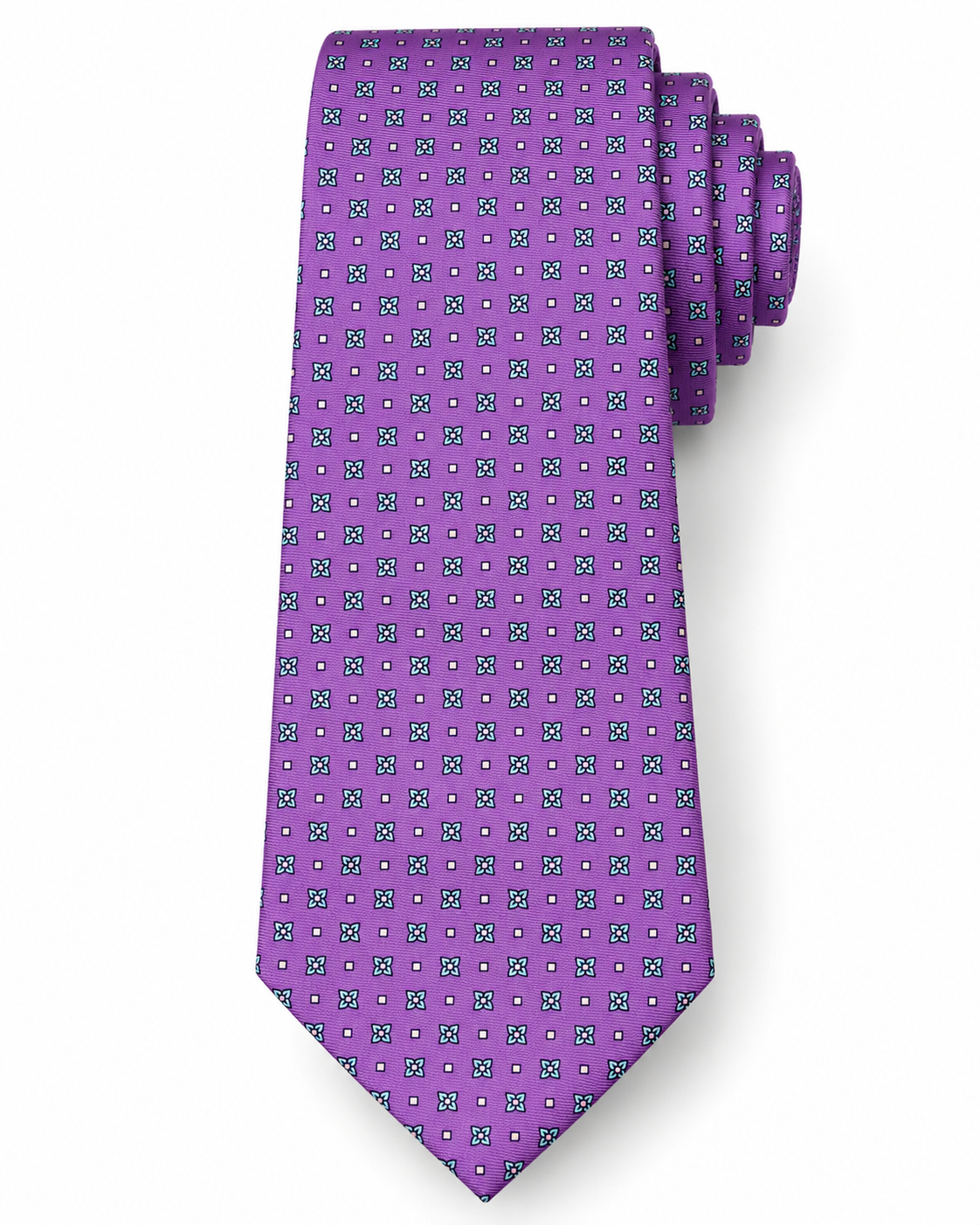 Epoch Geometric Pattern Tie - Purple