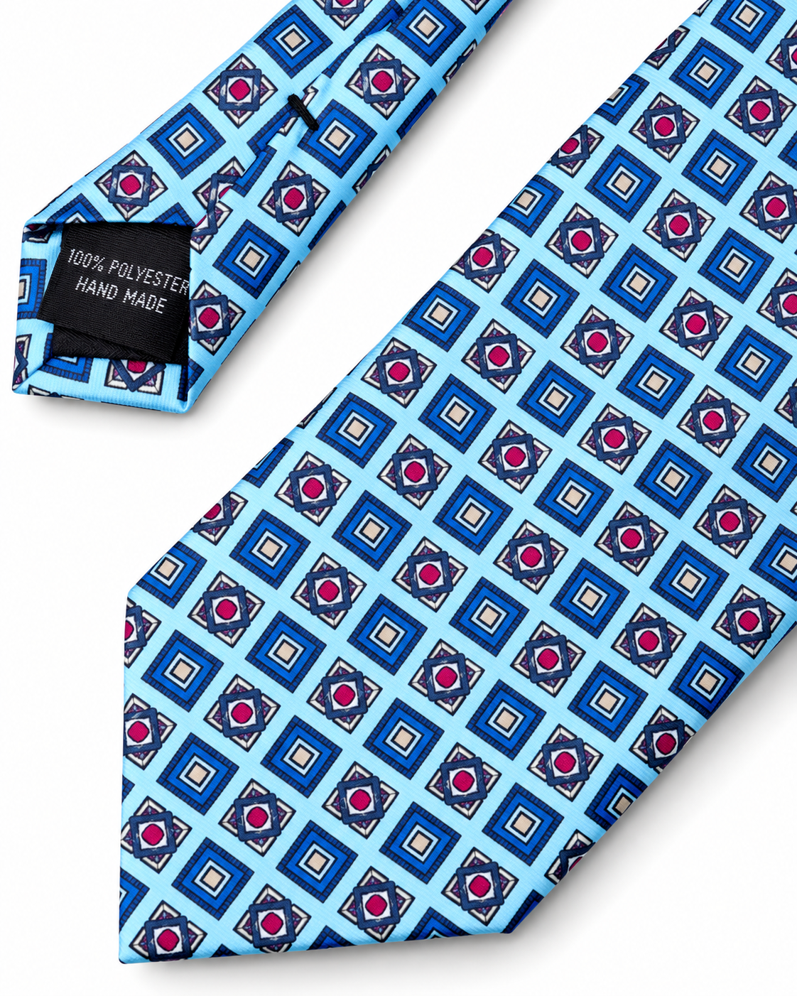 Epoch Sky Blue Geometric Medallion Tie