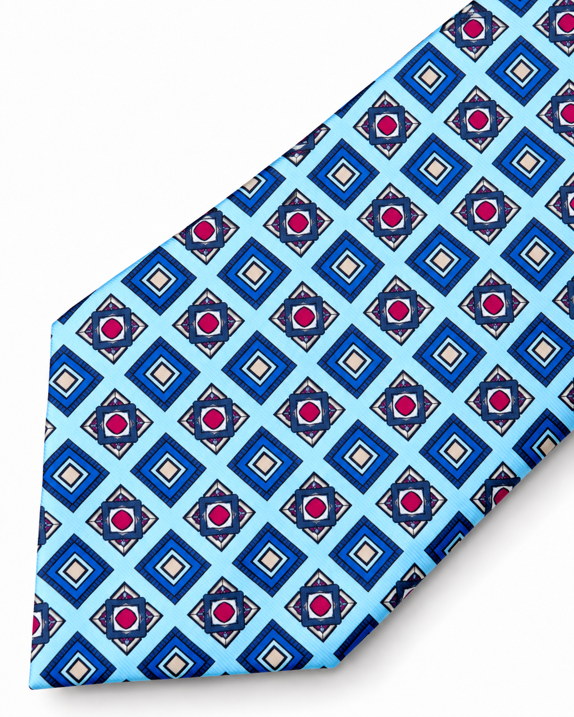 Epoch Sky Blue Geometric Medallion Tie