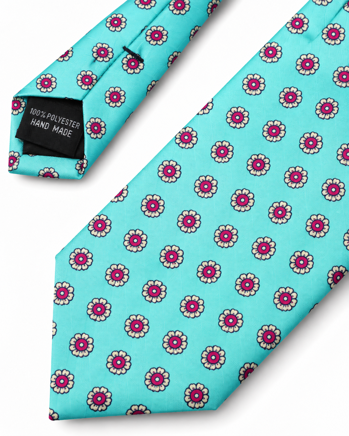 Epoch Floral Medallion Tie Aqua