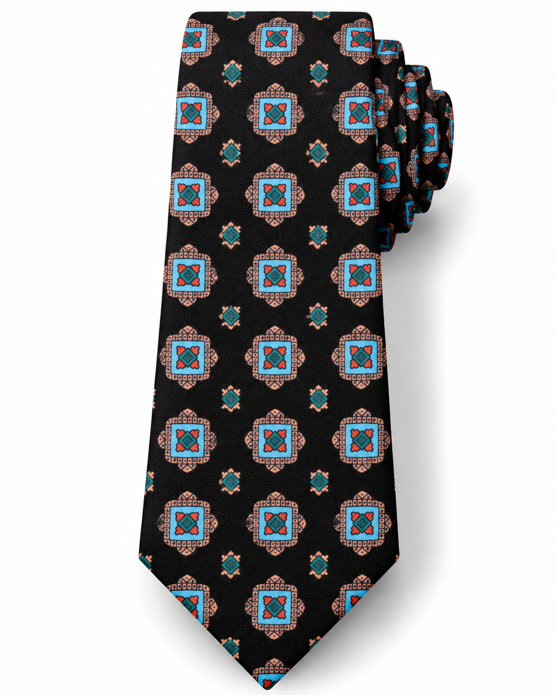 Epoch Black Geometric Motif Tie