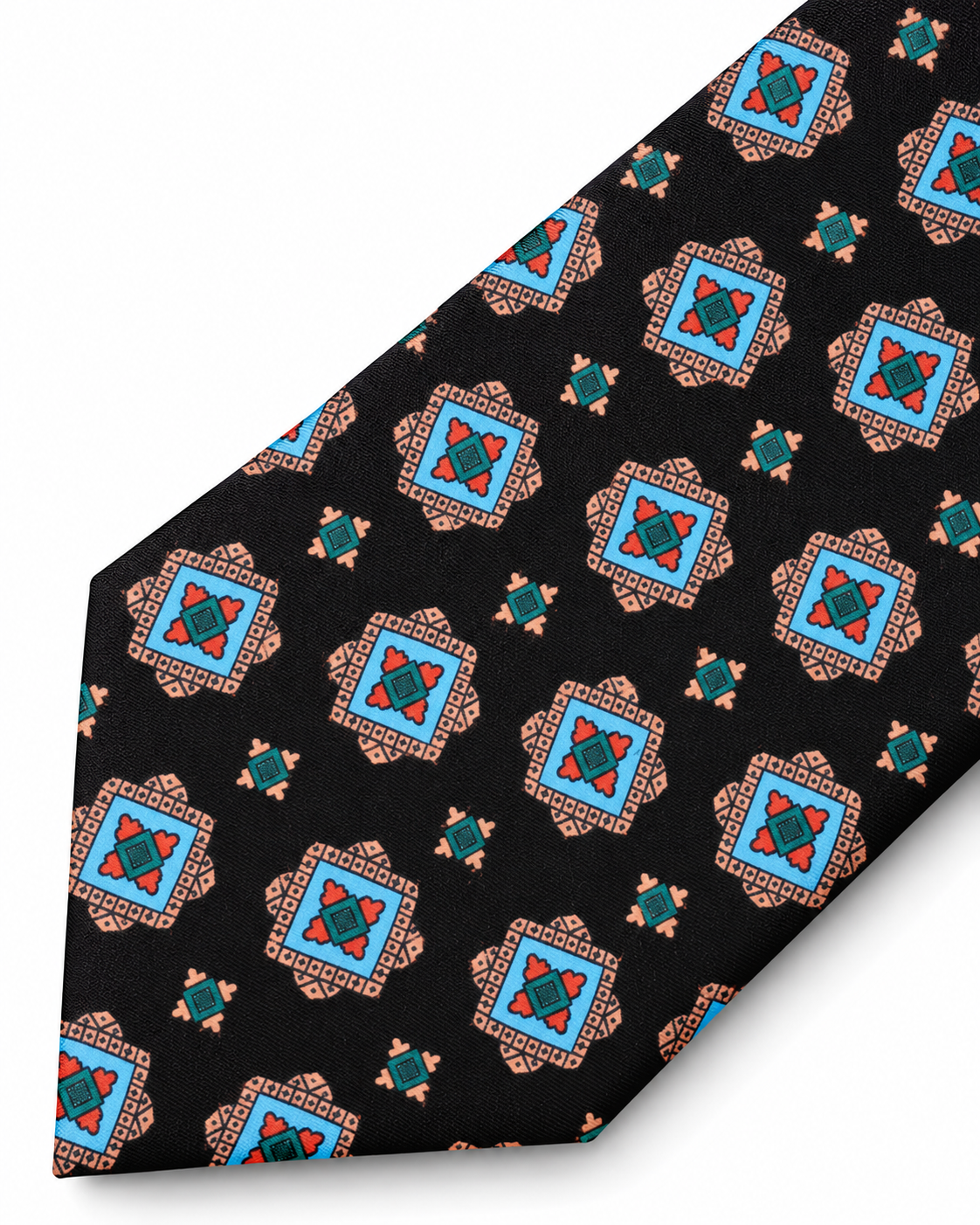 Epoch Black Geometric Motif Tie