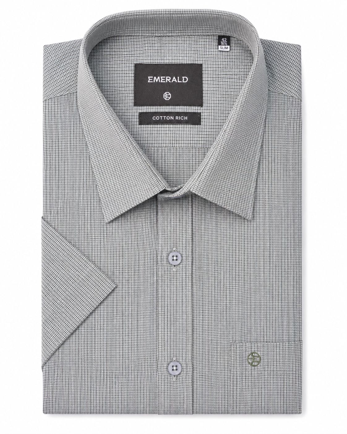 Emerald Formal Printed Slim Fit - Pepper Green