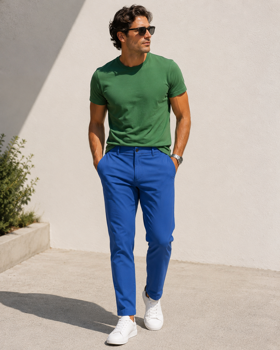 Emerald Utilitech Chino Plain Slim Fit-Bright Cobalt