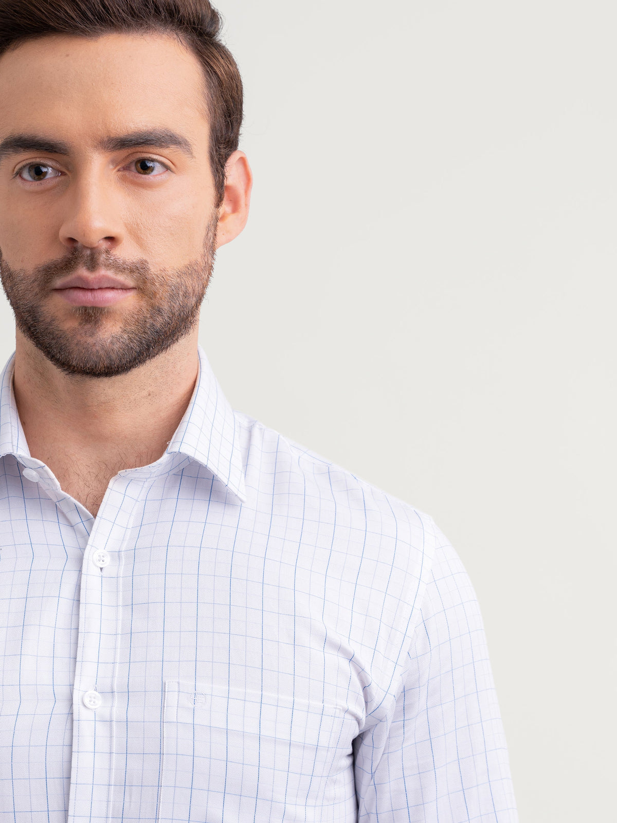 Emerald Formal Checks Slim Fit - Dazzling Blue