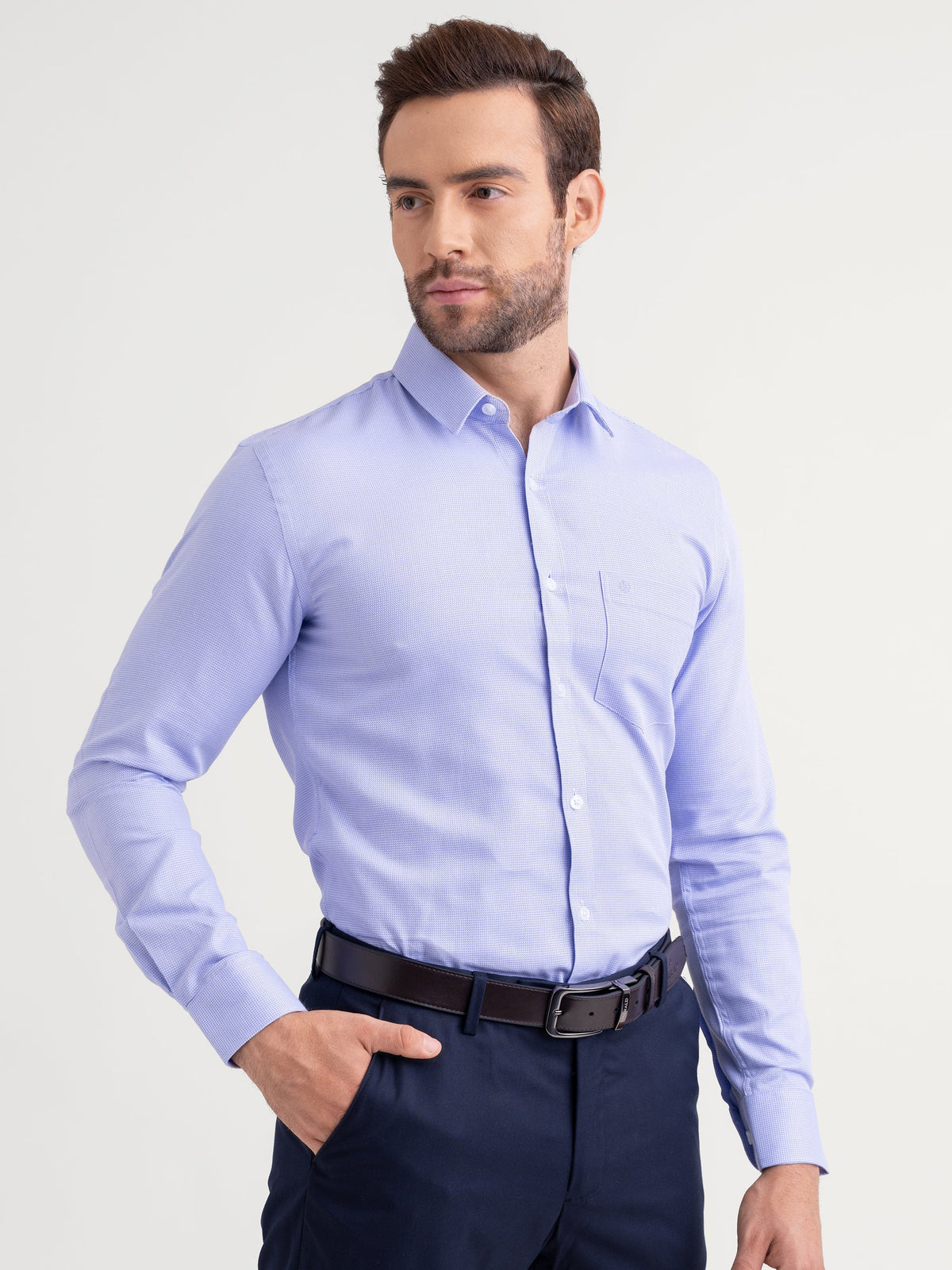 Emerald Formal Dobby Slim Fit - Purple Majesty