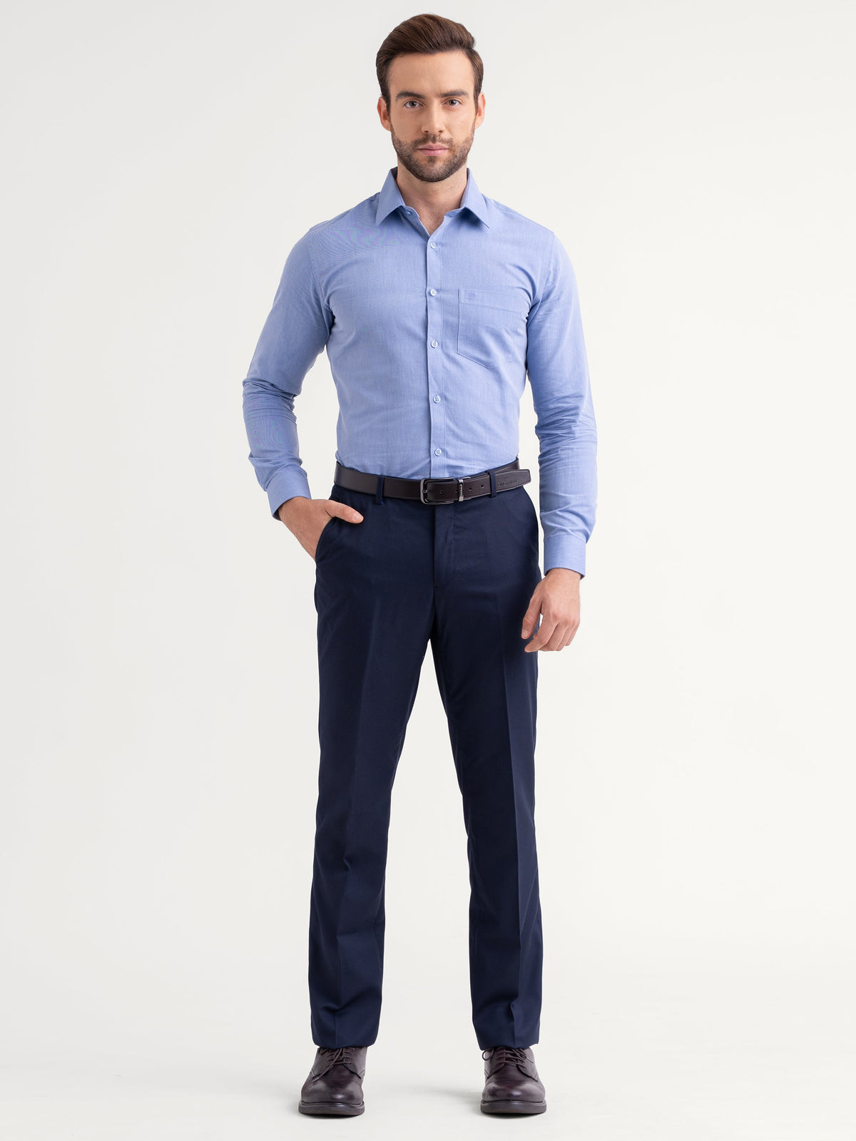 Emerald Formal Plain Slim Fit - Powder
