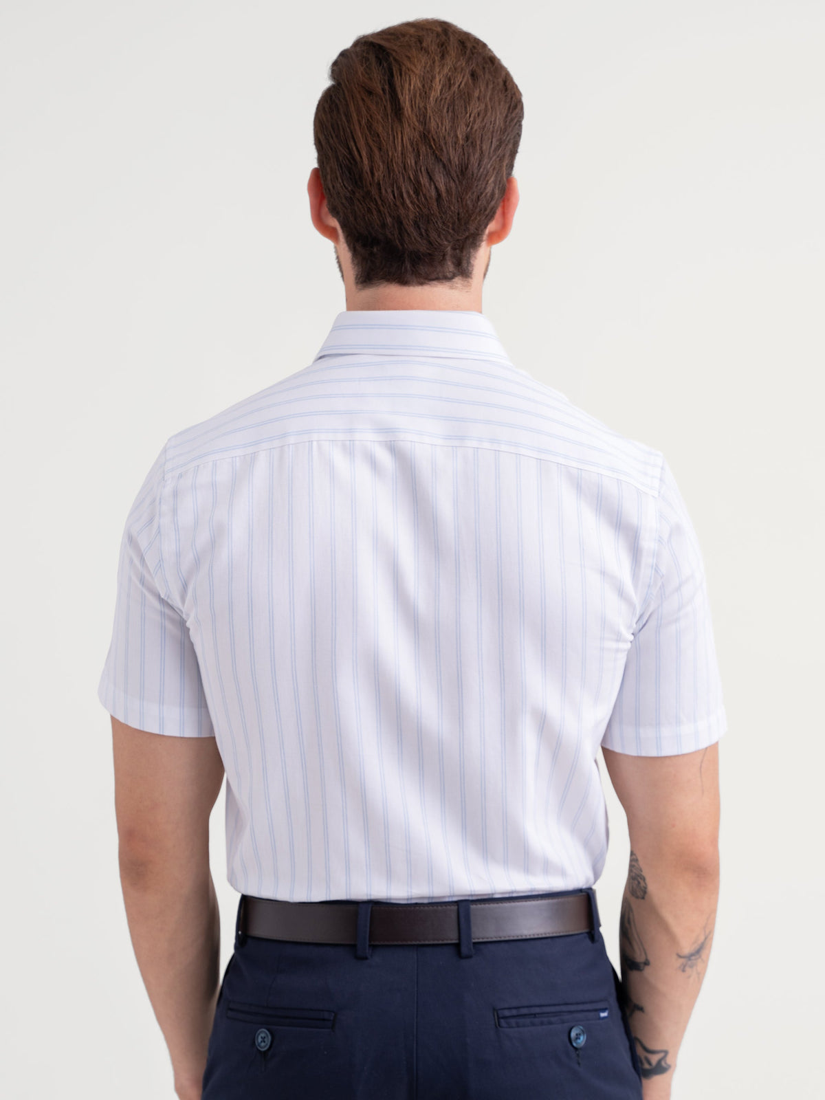 Emerald Formal Stripe Regular Fit - Blue Marina