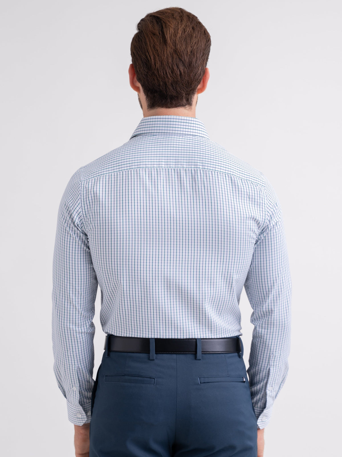 Emerald Formal Checks Slim Fit - Pepper Green