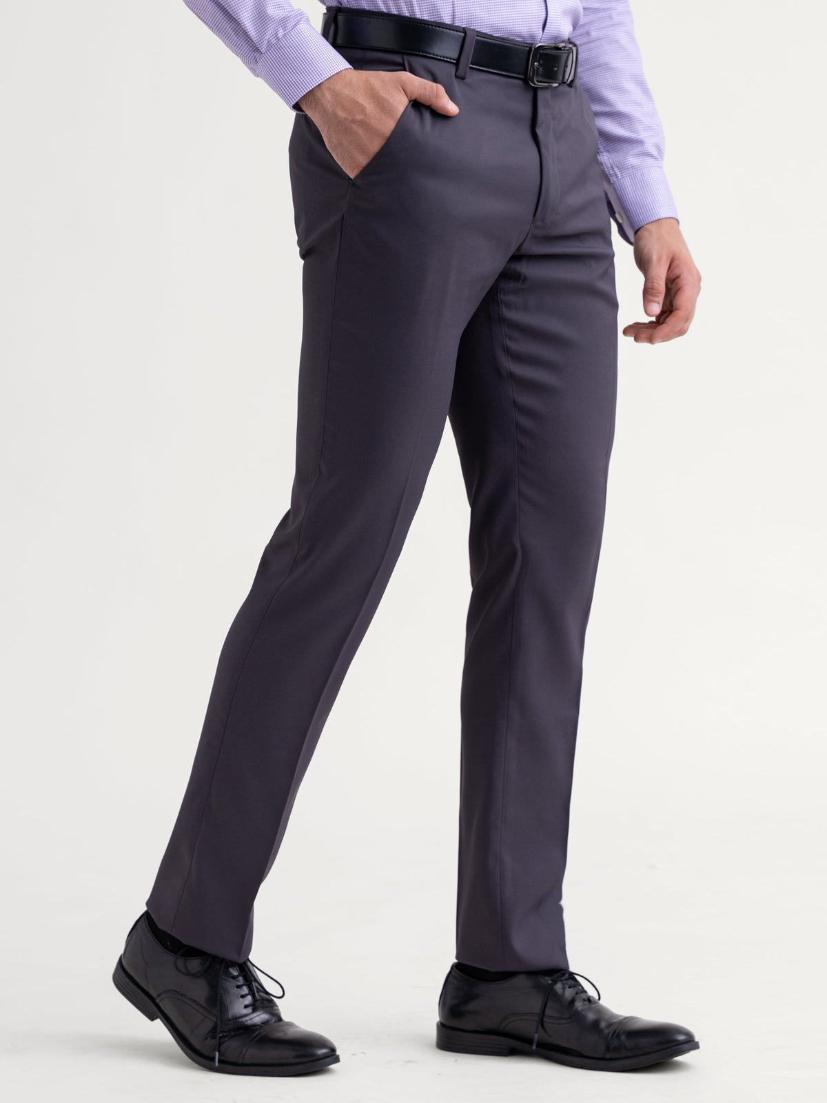 Emerald Mansak Formal Trouser Plain Ultra Slim Fit - Charcoal