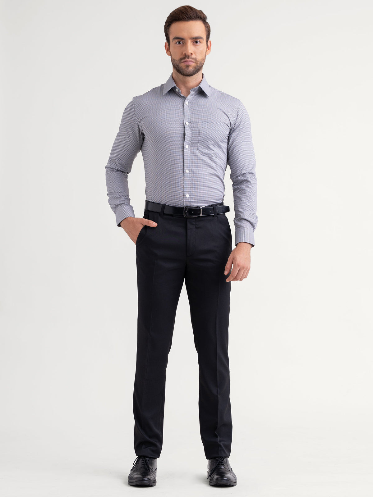 Emerald Majesty Micro Checks Slim Fit - Nice Iron