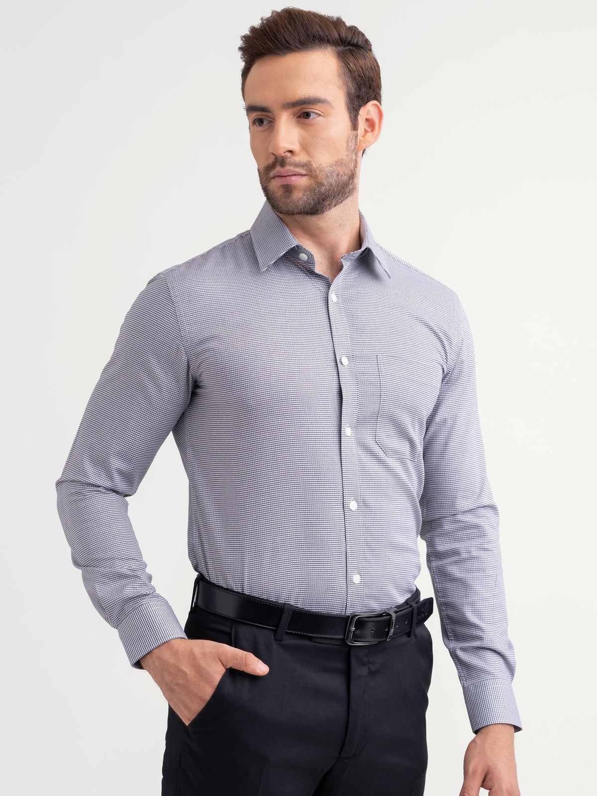Emerald Majesty Micro Checks Slim Fit - Nice Iron