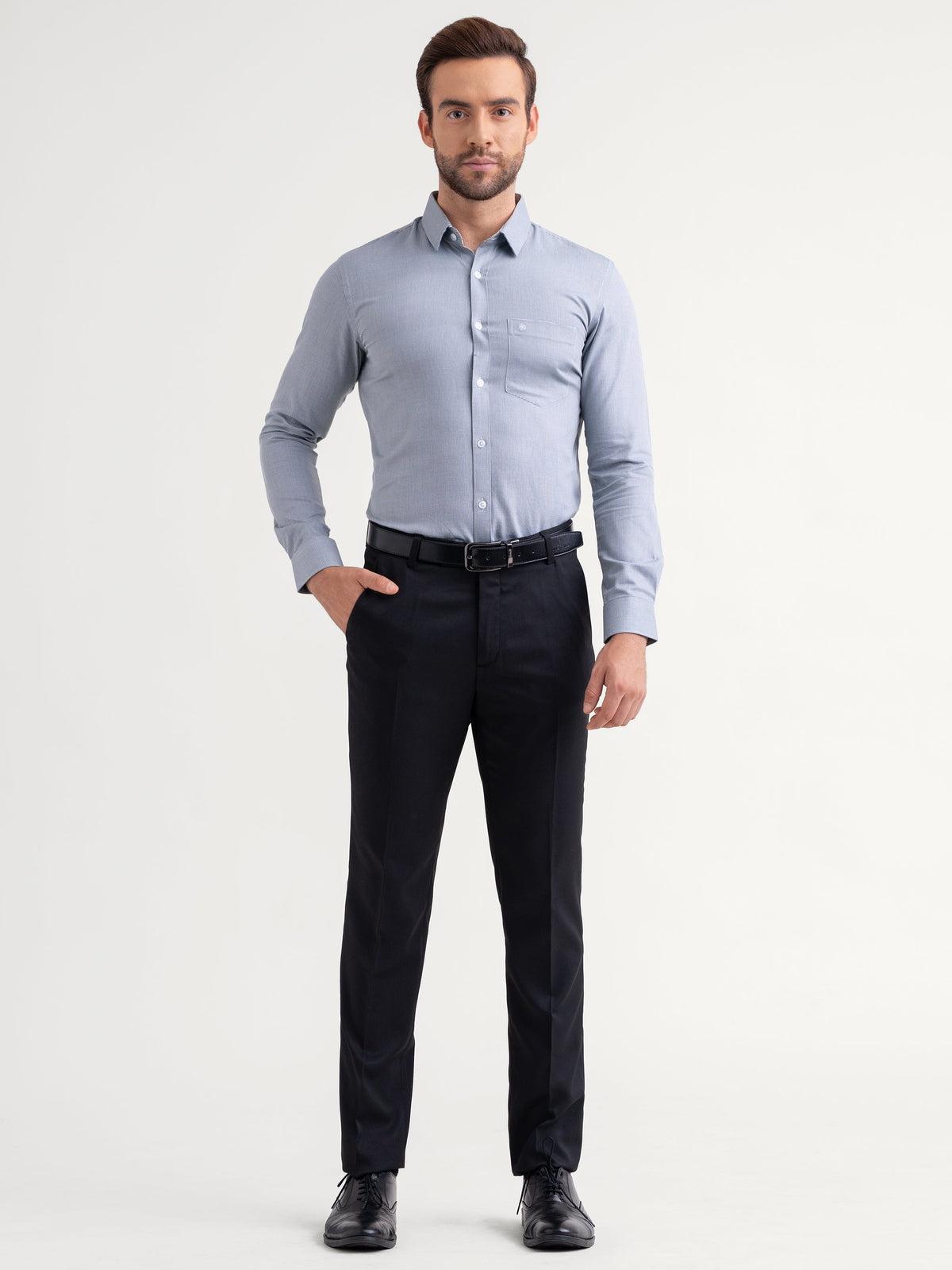 Emerald Formal Dobby Slim Fit - Navy