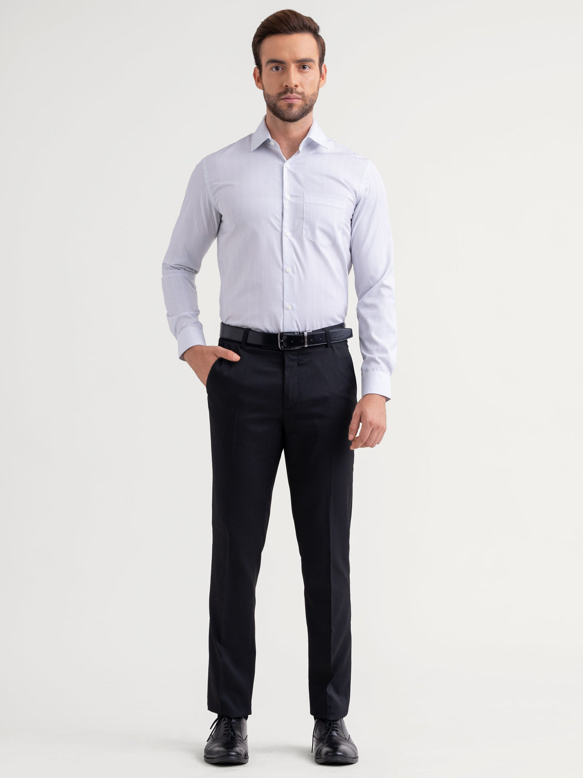 Emerald Majesty Stripe Regular Fit - Blanc De Blanc