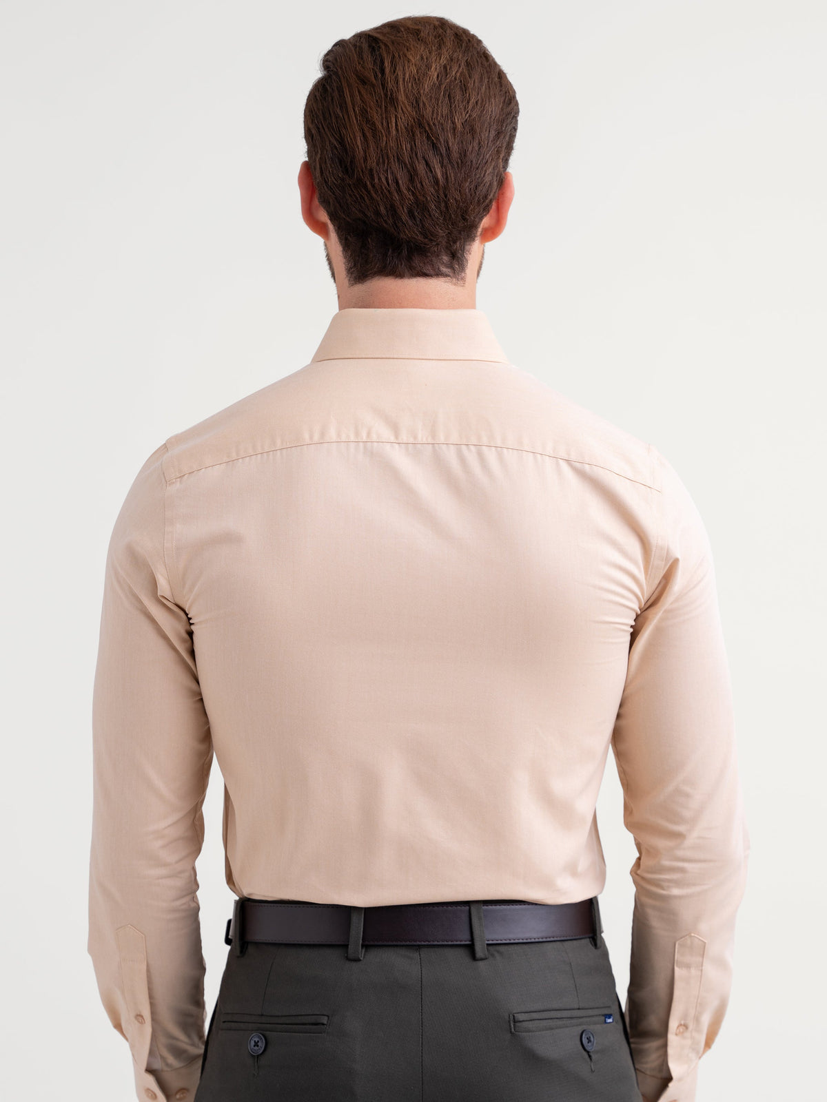 Emerald Formal Plain Slim Fit - Brown Sheepskin