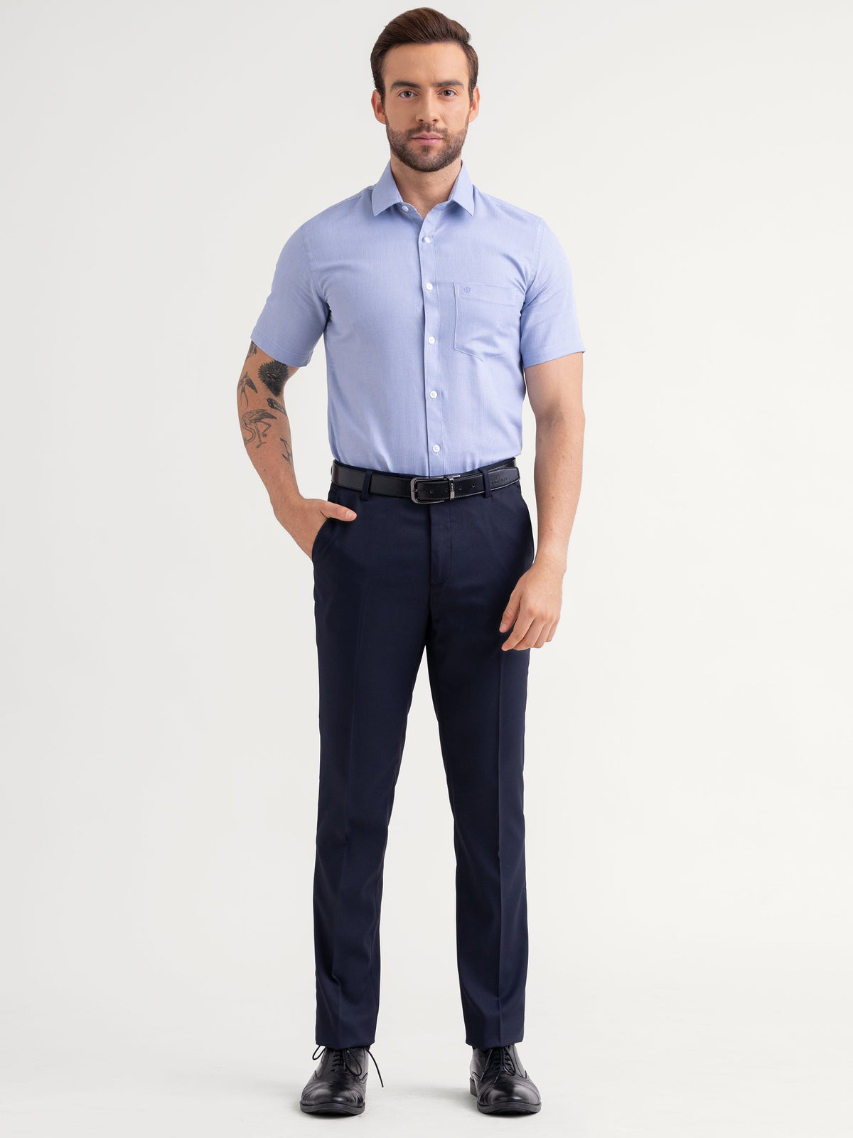 Emerald Formal Dobby Slim Fit - Dark Blue
