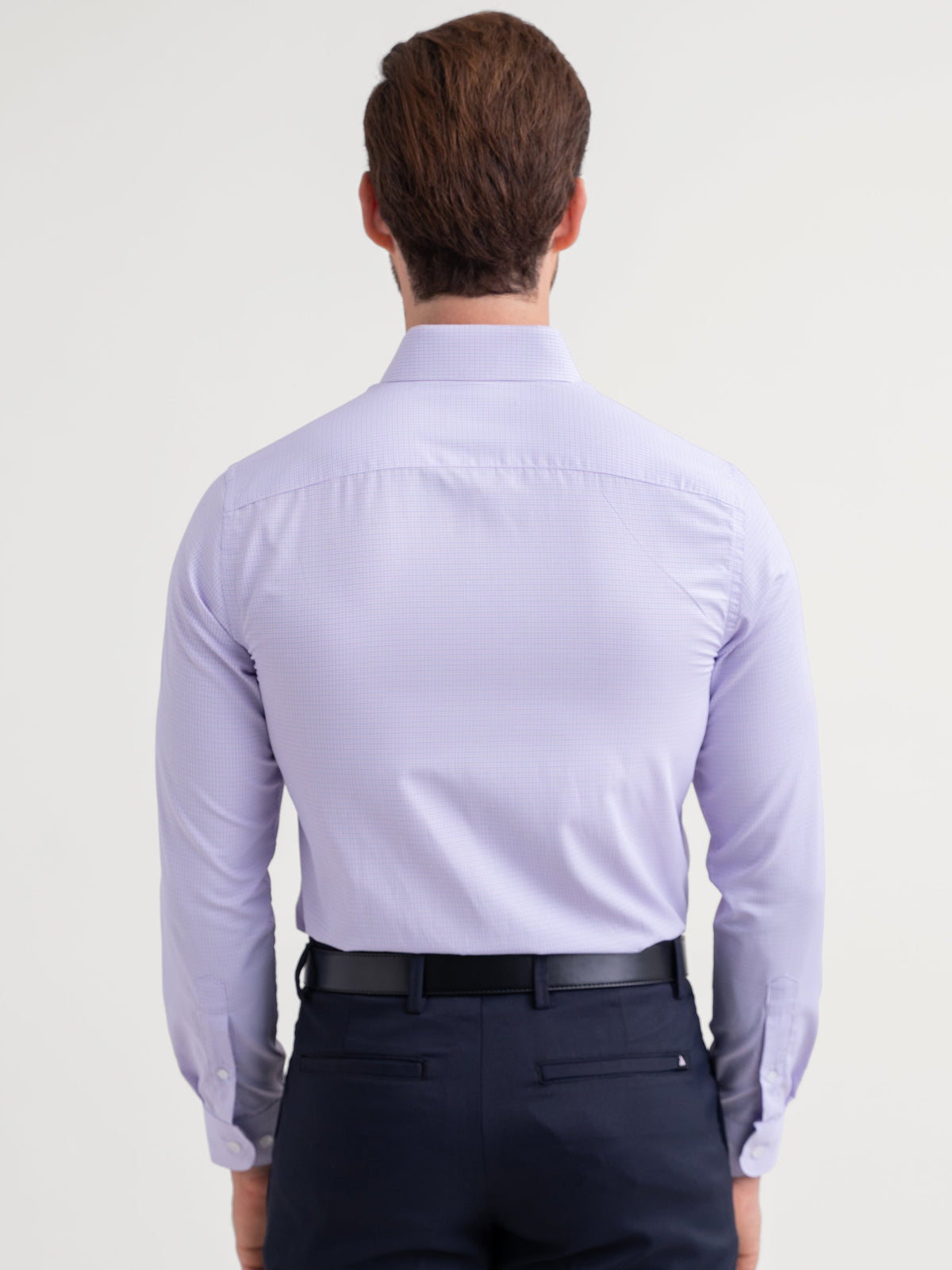 Emerald Formal Micro Checks Slim Fit - Lilac Chiffon