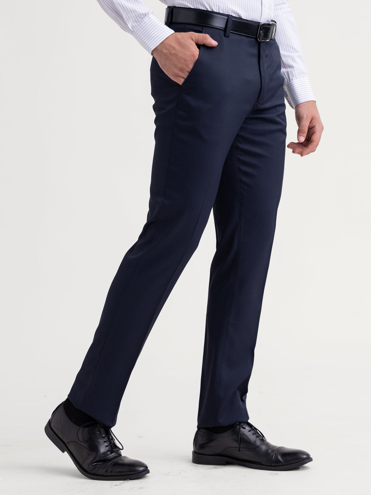 Emerald Mansak Formal Trouser Plain Ultra Slim Fit - Navy