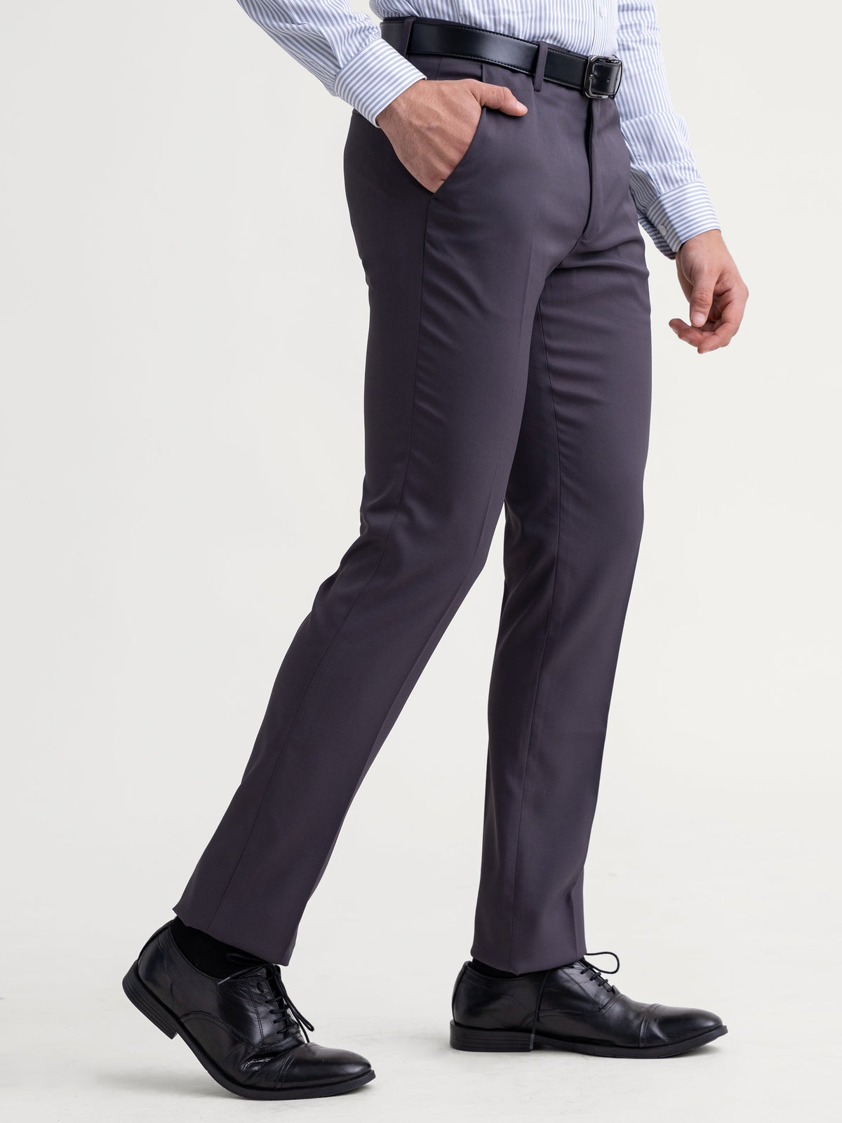 Emerald Mansak Formal Trouser Plain Modern Fit - Charcoal