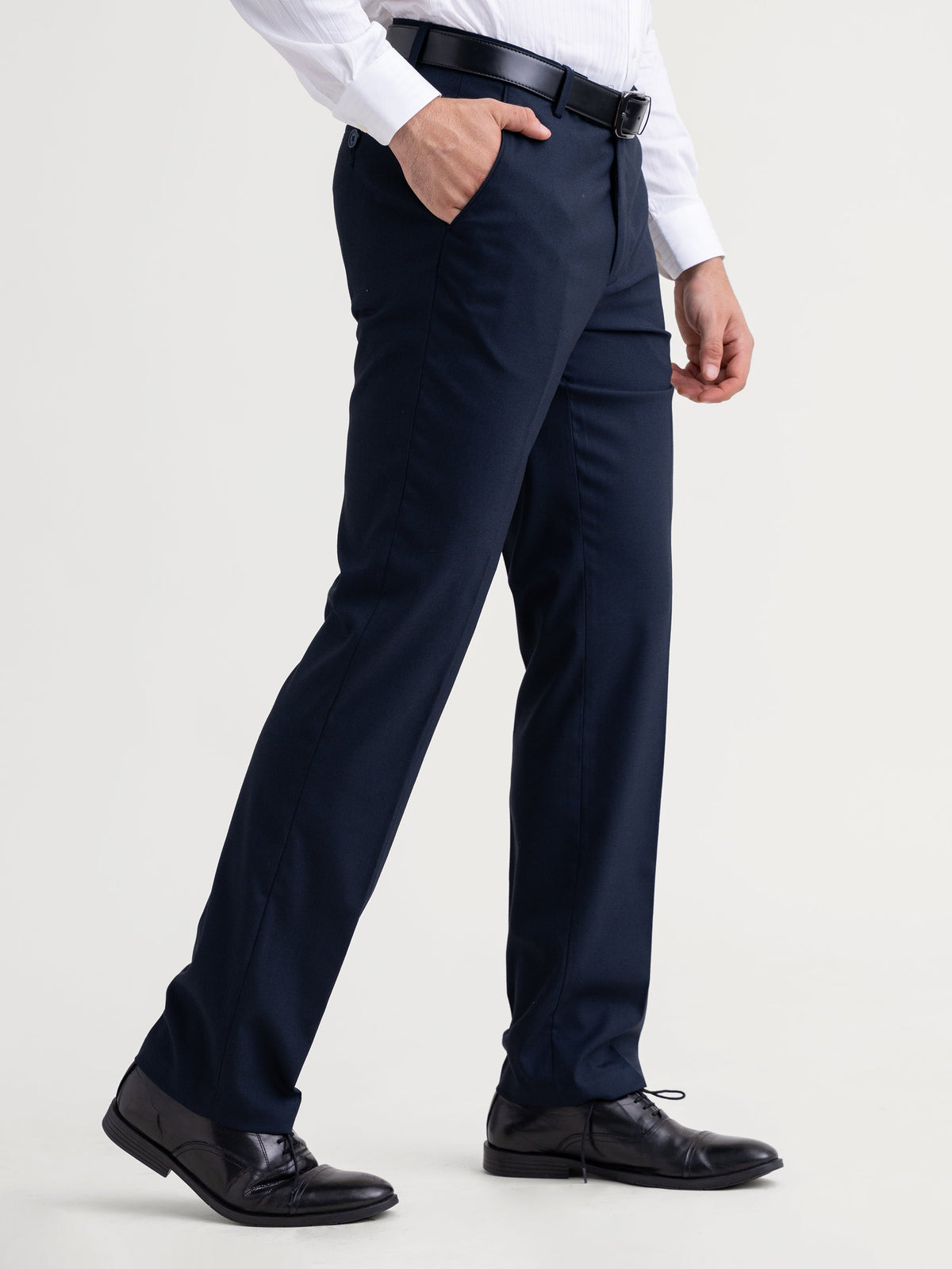 Emerald Formal Trouser Plain Regular Fit - Bleached Denim