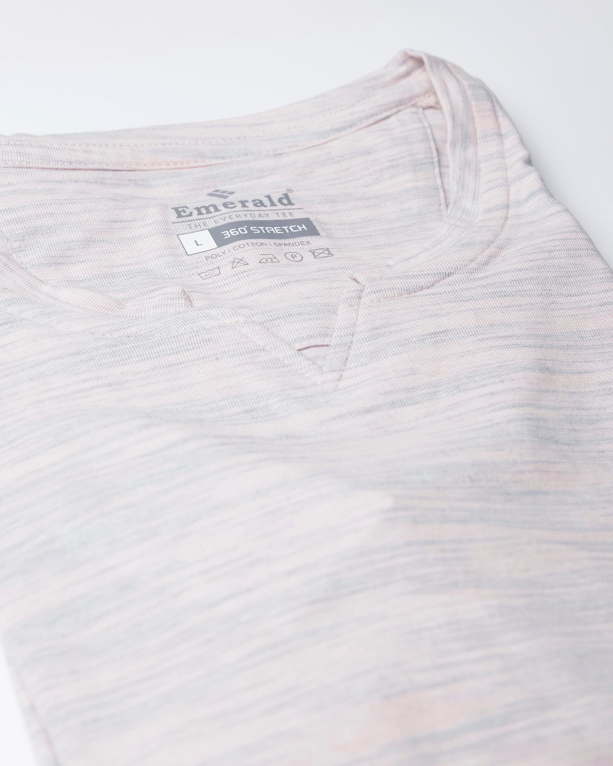 Emerald crew Neck Tee-Gray Down