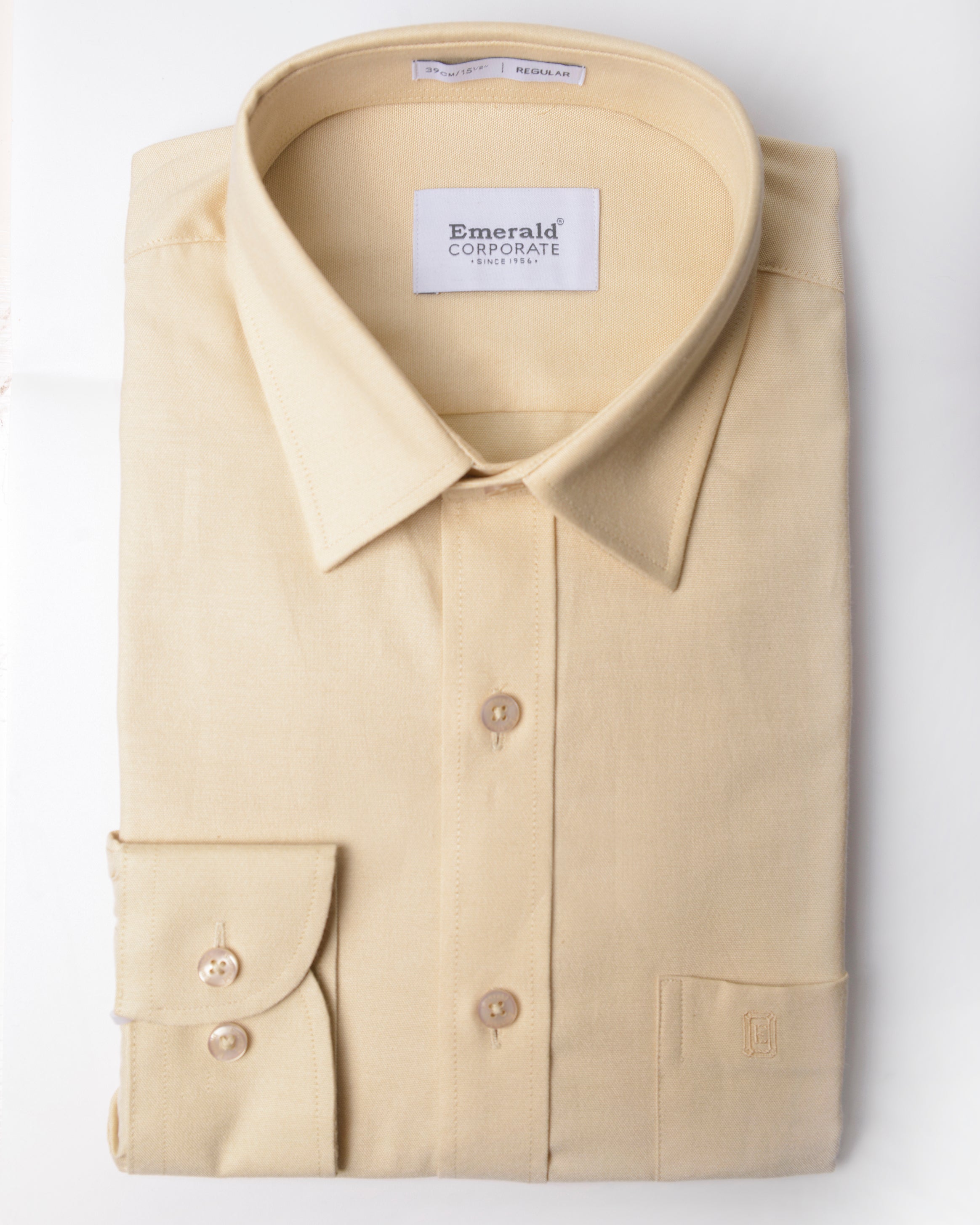 Emerald Corporate Plain Regular Fit-Brown Tannin