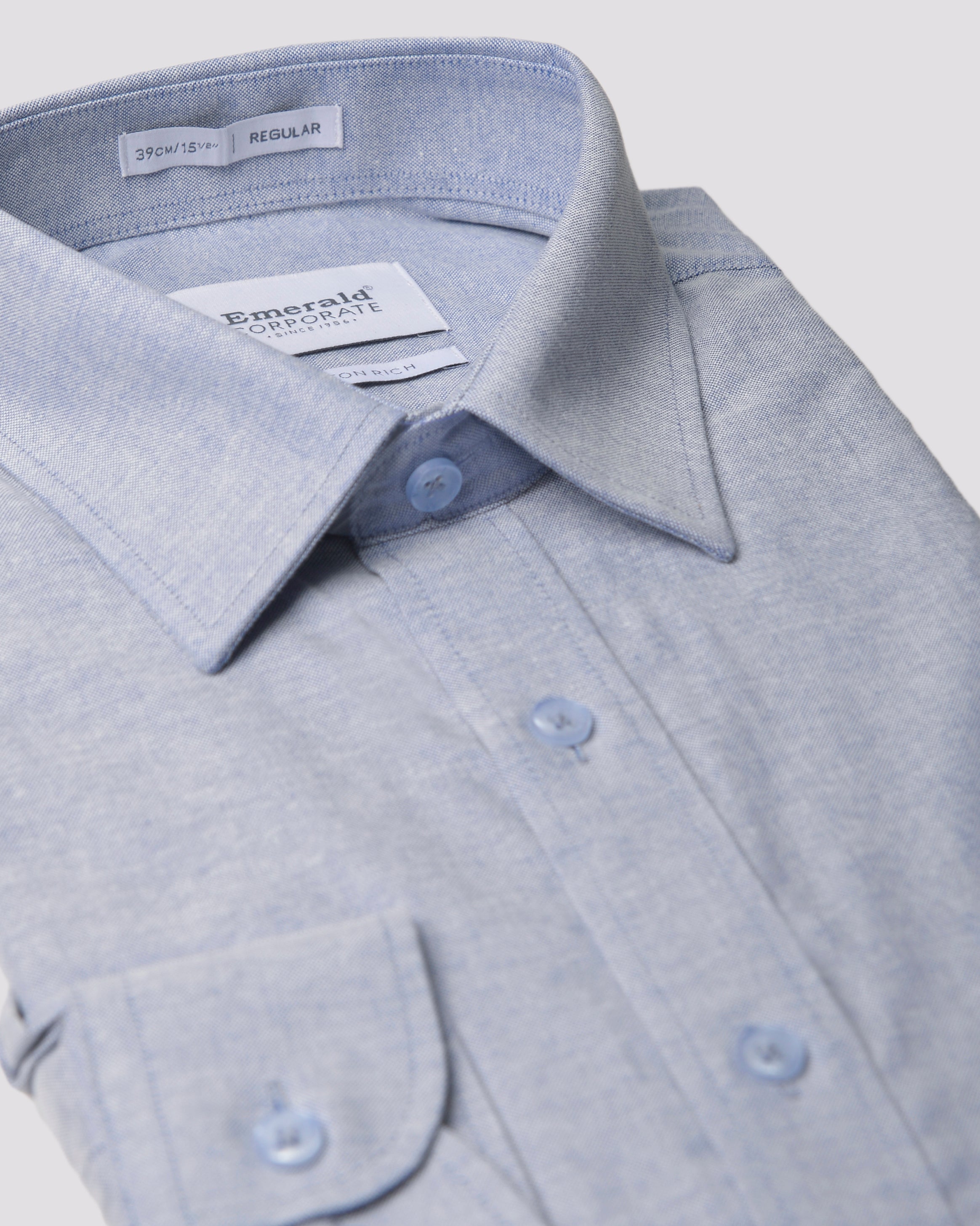 Emerald Corporate Plain Regular Fit-Blue Ultramarine