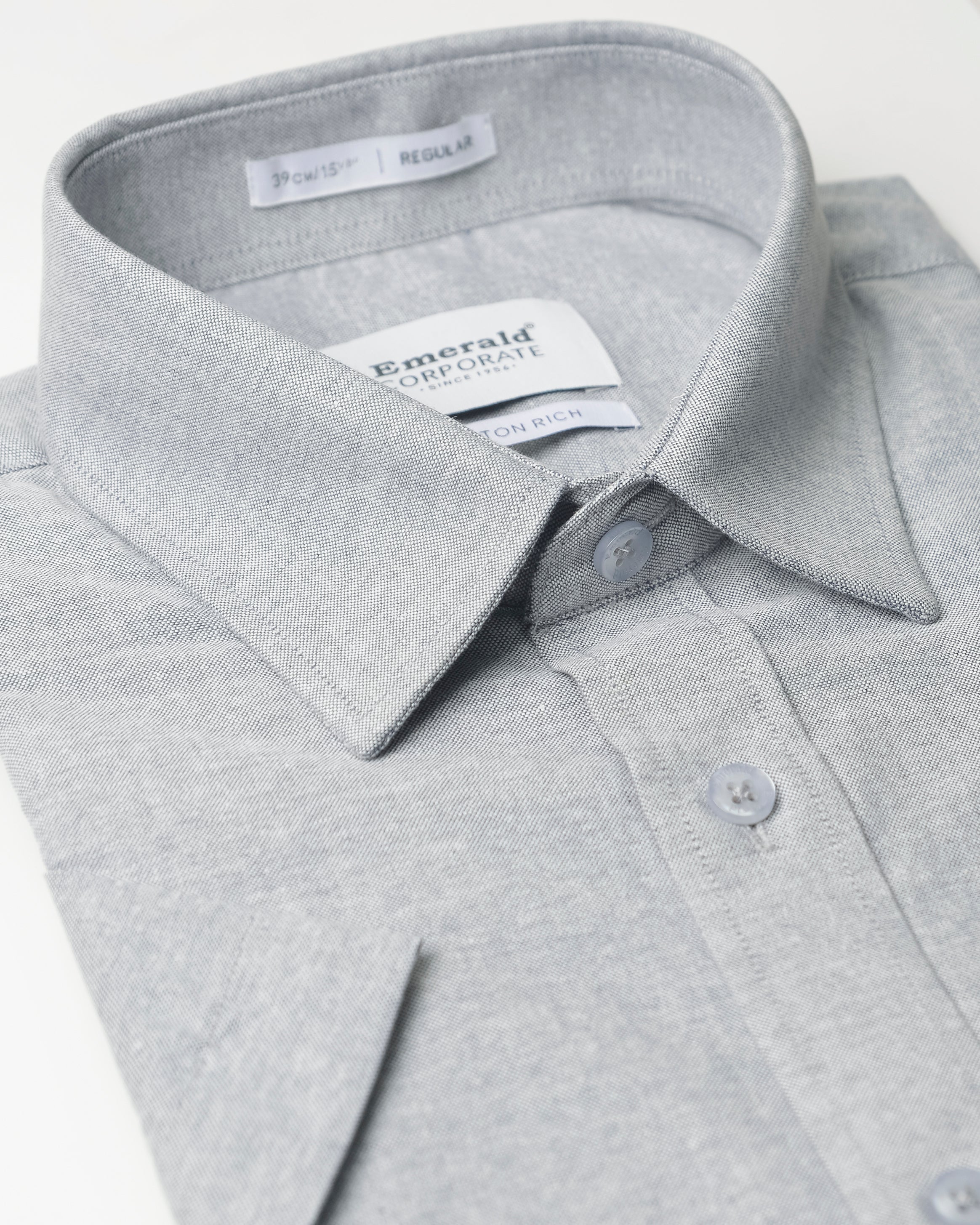 Emerald Corporate Plain Regular Fit-China Blue