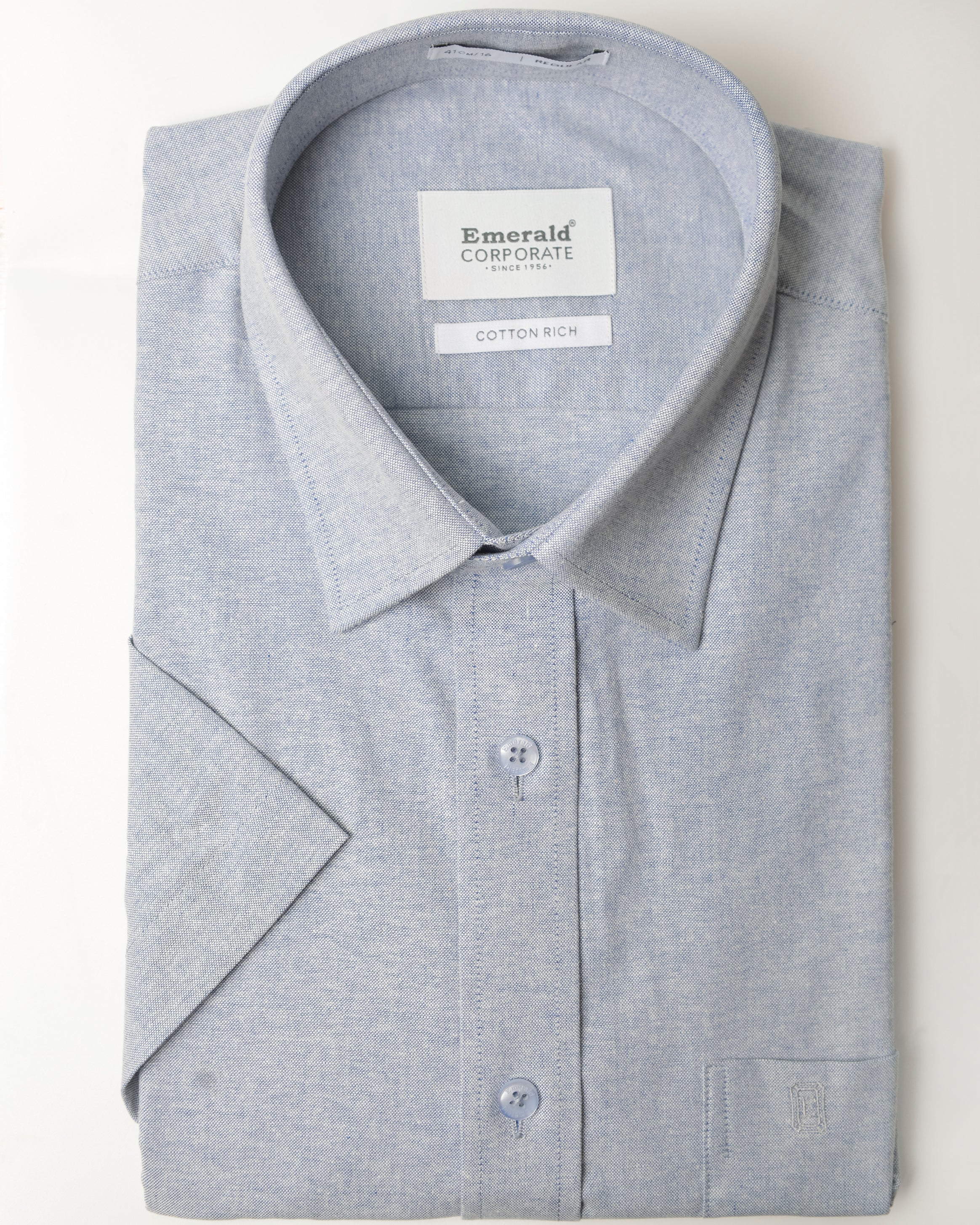 Emerald Corporate Plain Regular Fit-Blue Ultramarine