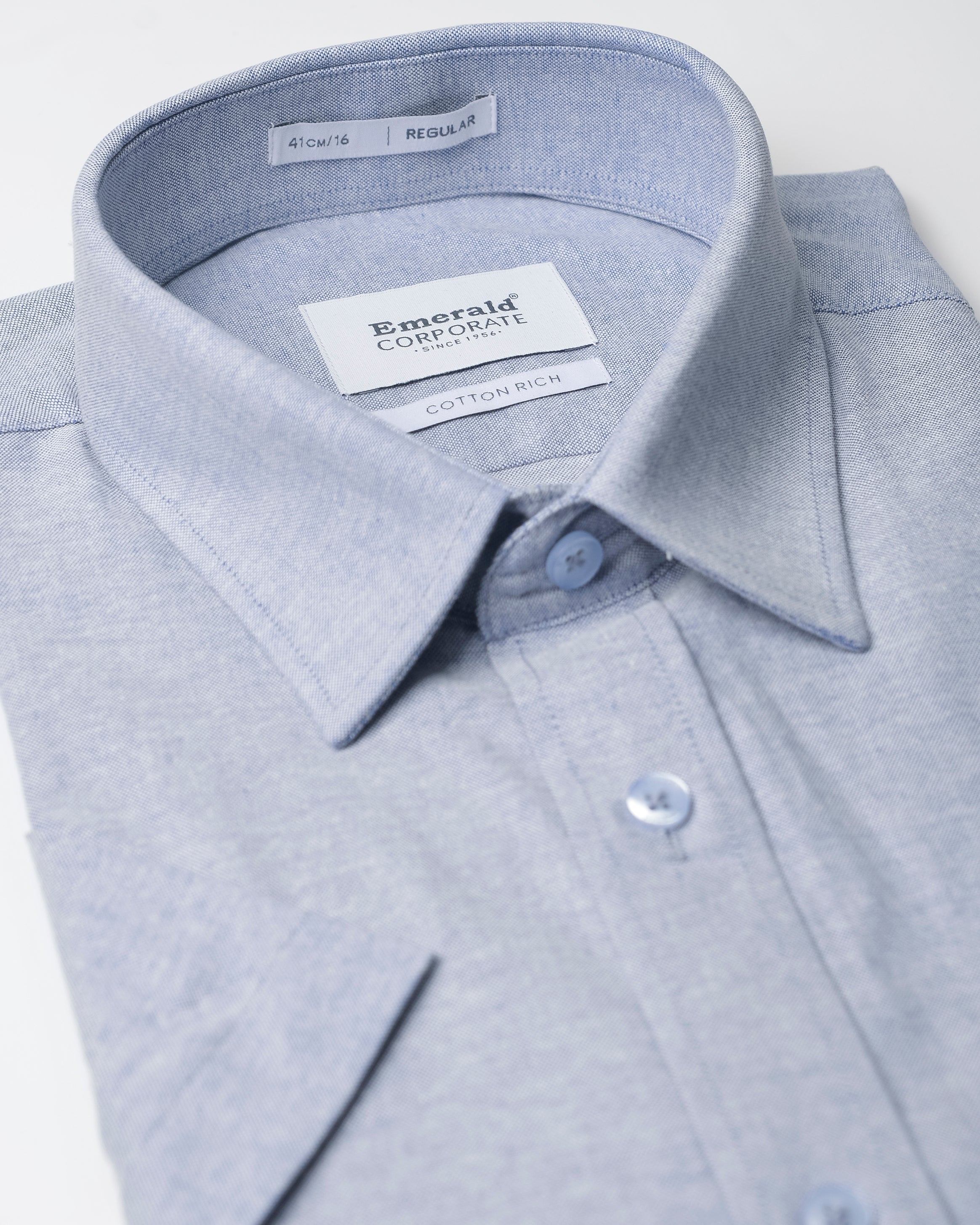 Emerald Corporate Plain Regular Fit-Blue Ultramarine