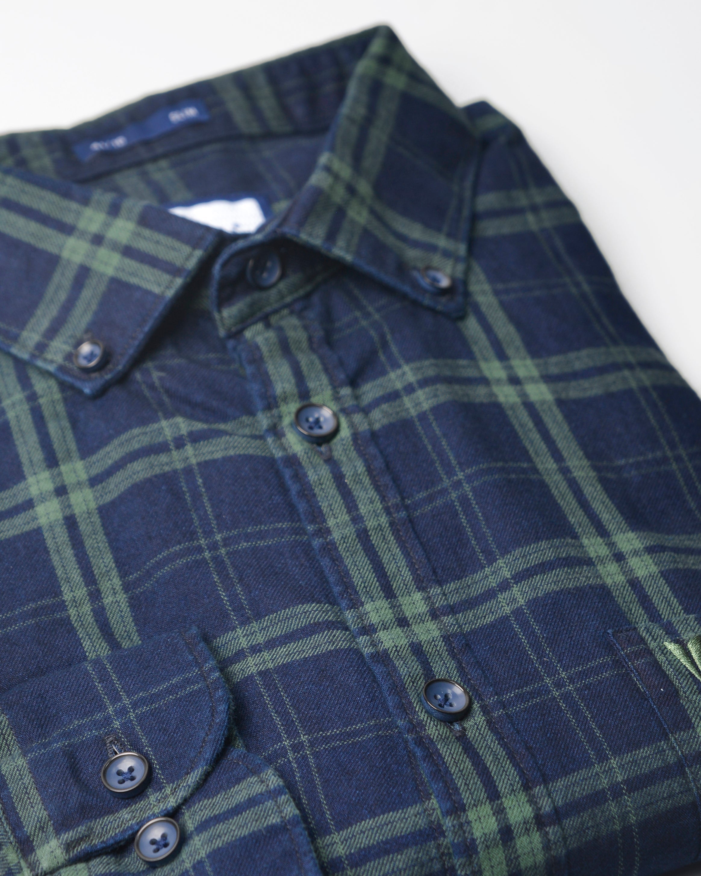 Emerald Active Indigo Checks Slim Fit-Greener Pastures