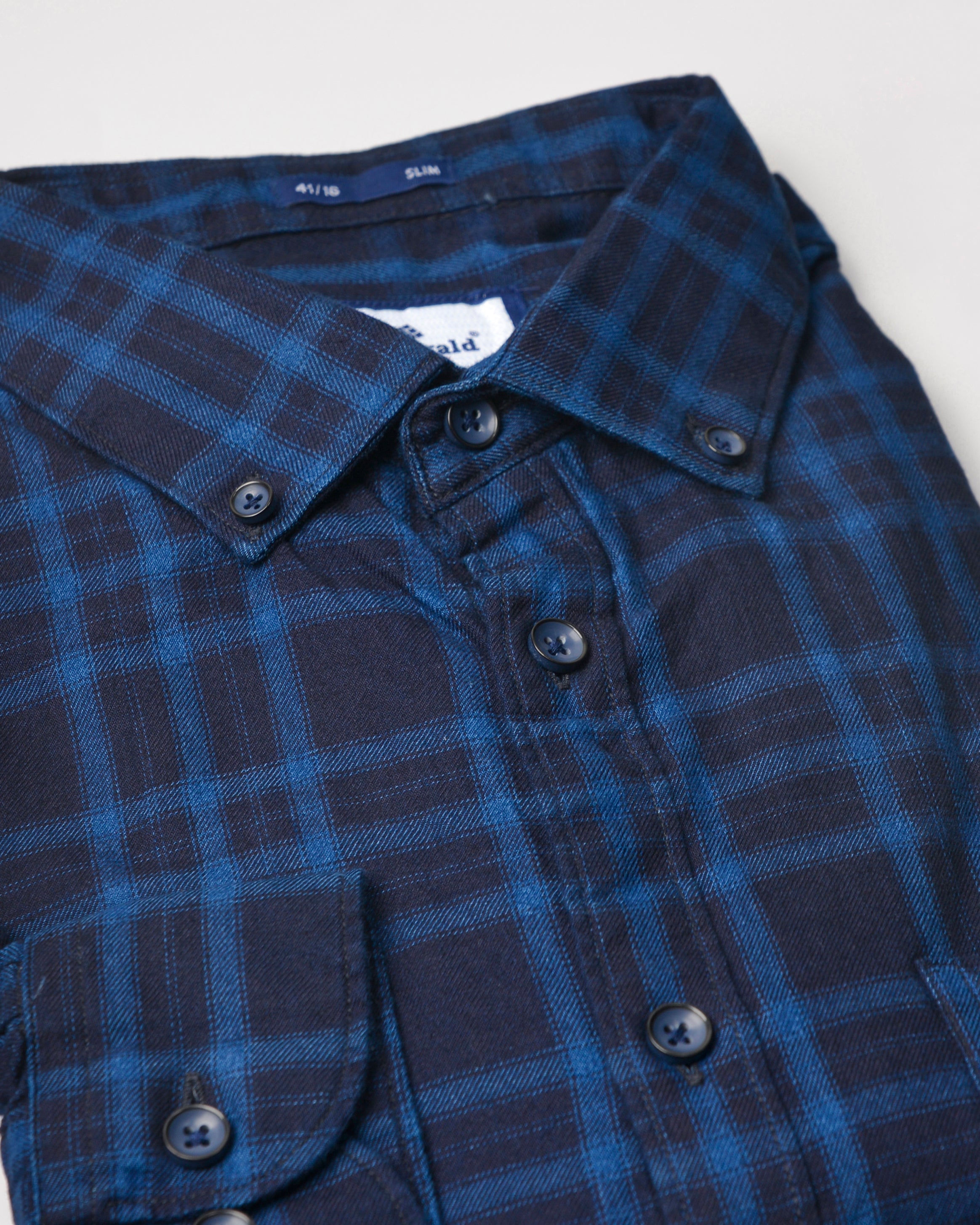 Emerald Active Indigo Checks Slim Fit-Royal