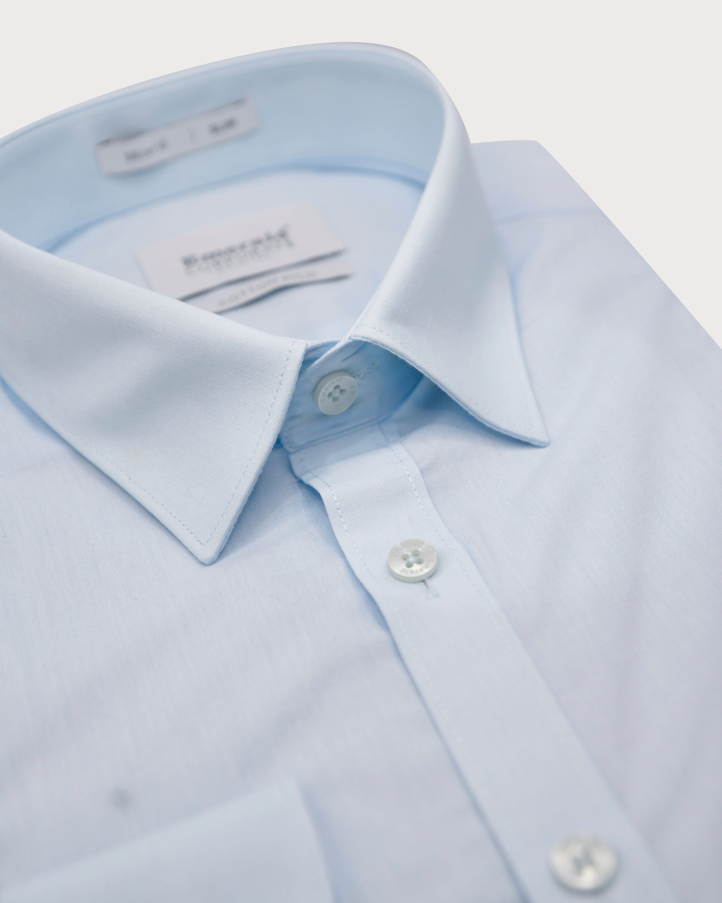 Emerald Corporate Plain Slim Fit-Baby Blue