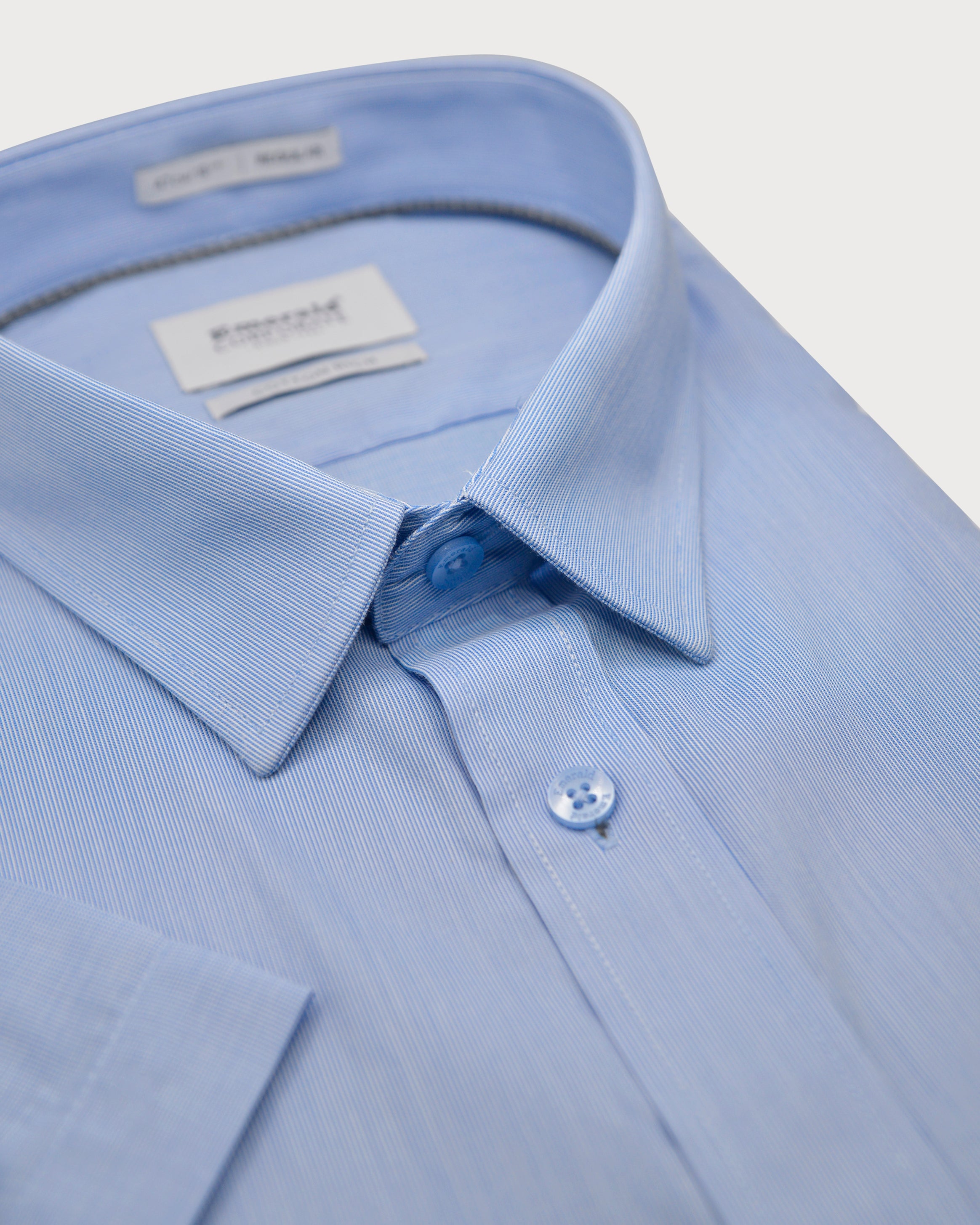 Emerald Corporate Pique Dobby Regular Fit-Vista Blue