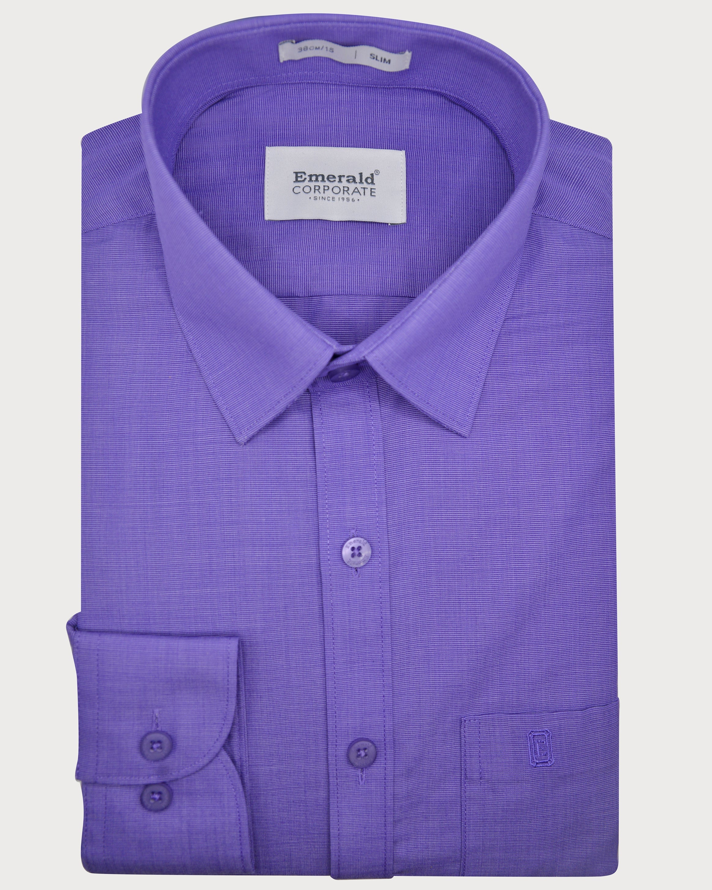 Emerald Corporate Fil A Fil Slim Fit-Royal Purple