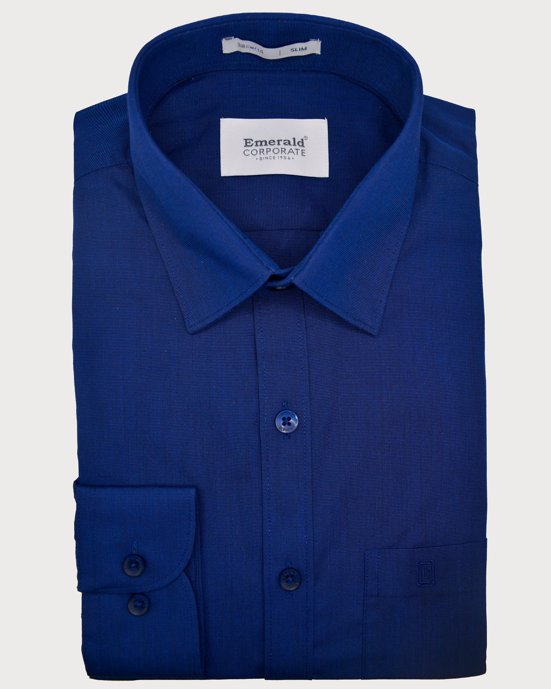 Emerald Corporate Fil A Fil Slim Fit-Insignia Blue